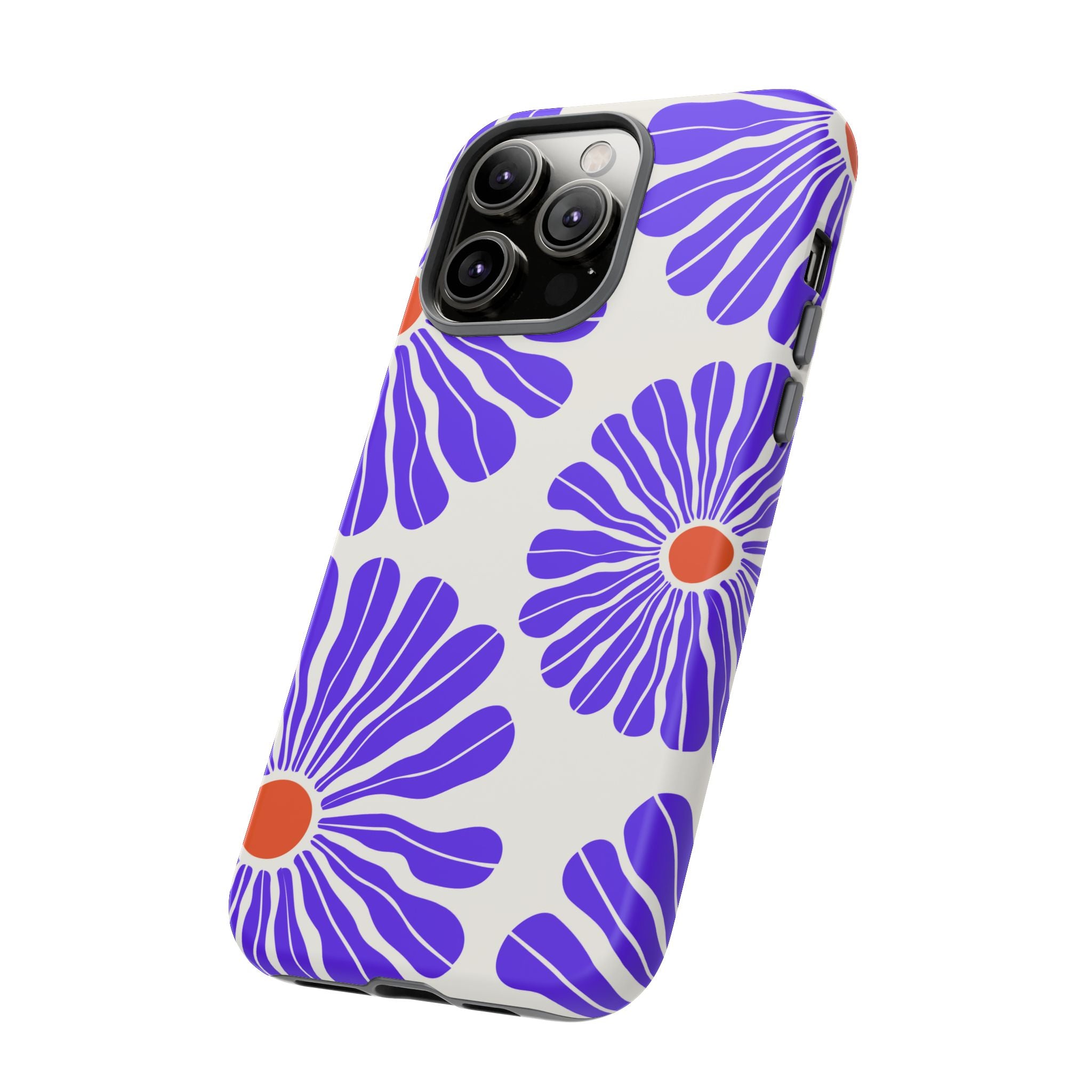 Purple Daisy Tough Phone Case — Bold Floral Protective Cover
