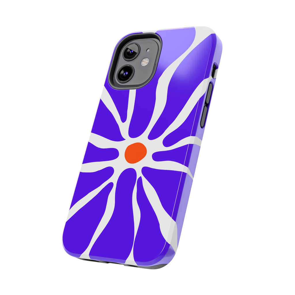Bold Purple Daisy Tough Phone Case — Protective Floral iPhone Cover