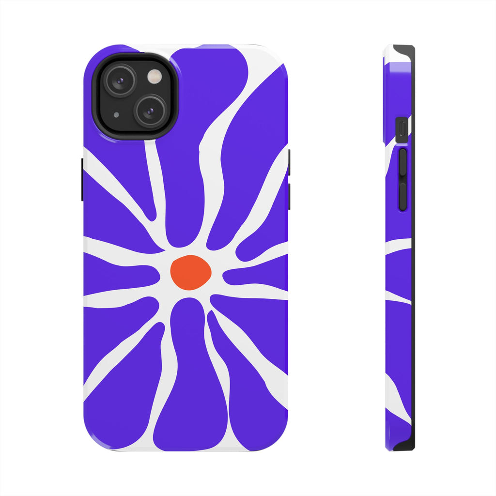 Bold Purple Daisy Tough Phone Case — Protective Floral iPhone Cover