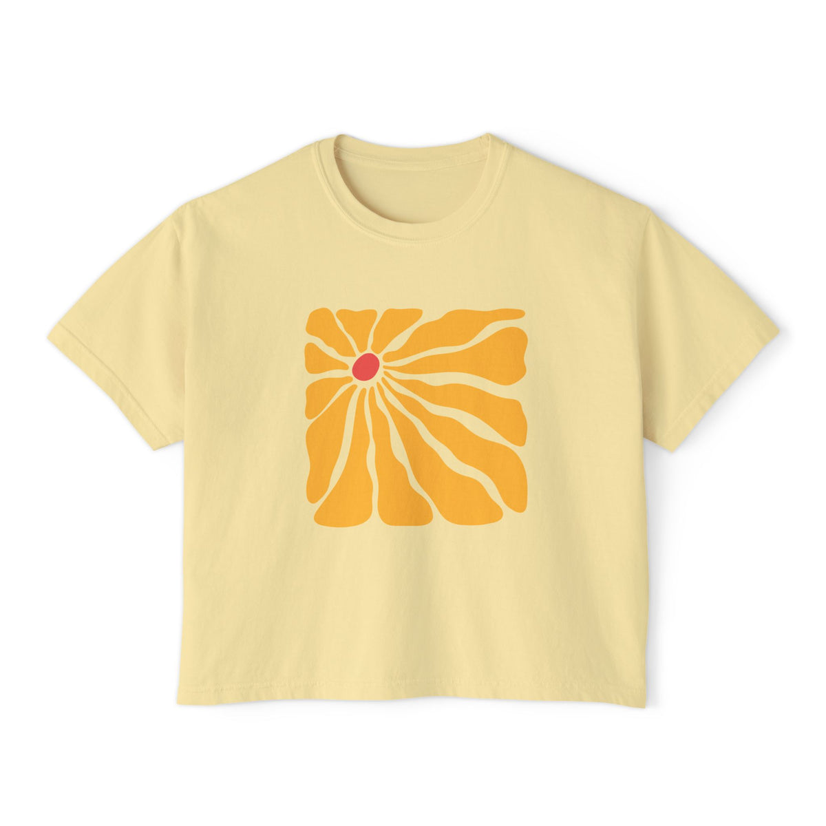 Retro Sunrise Flower Women's Boxy Tee