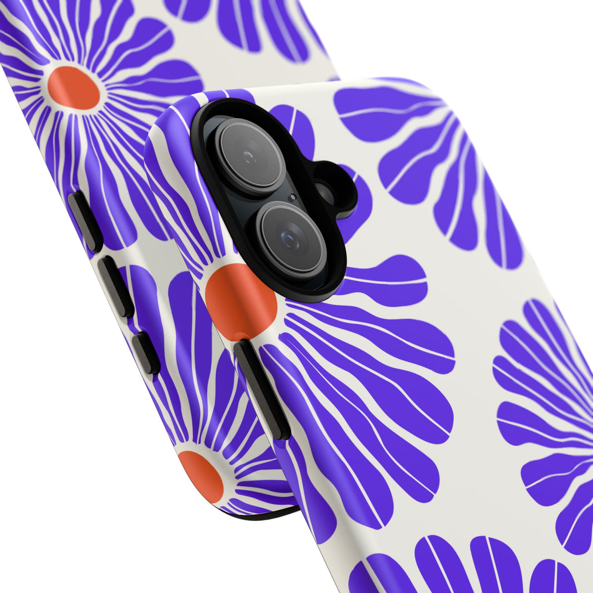 Purple Daisy Tough Phone Case — Bold Floral Protective Cover