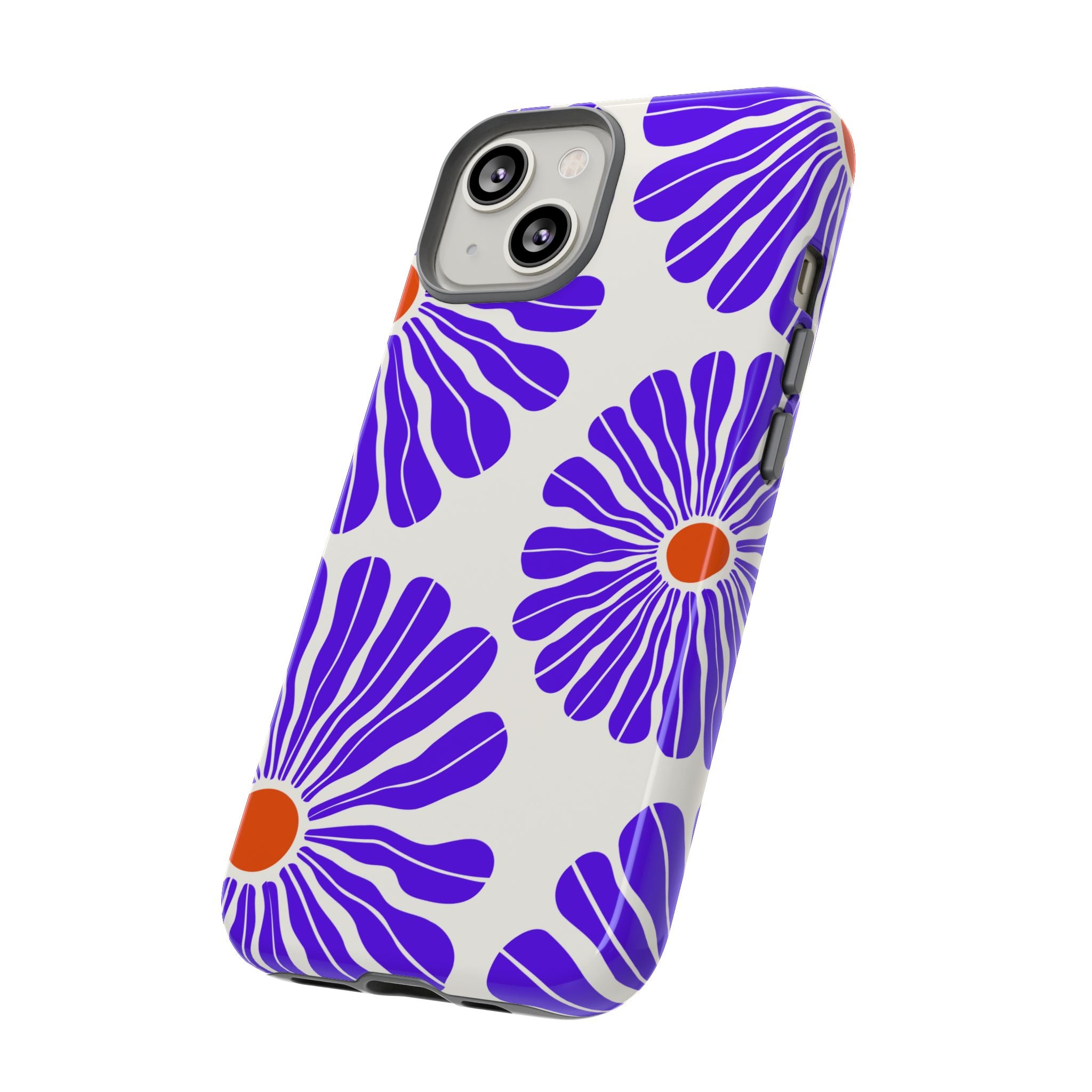 Purple Daisy Tough Phone Case — Bold Floral Protective Cover