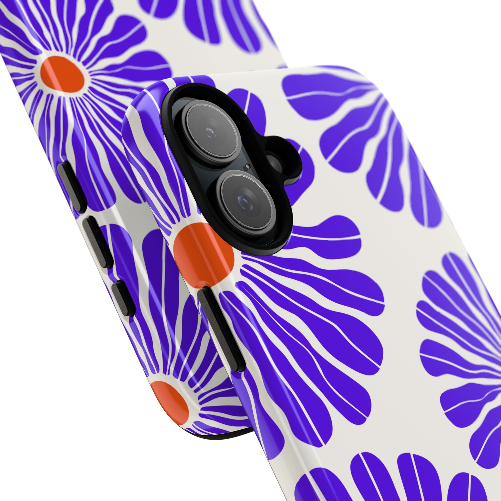 Purple Daisy Tough Phone Case — Bold Floral Protective Cover
