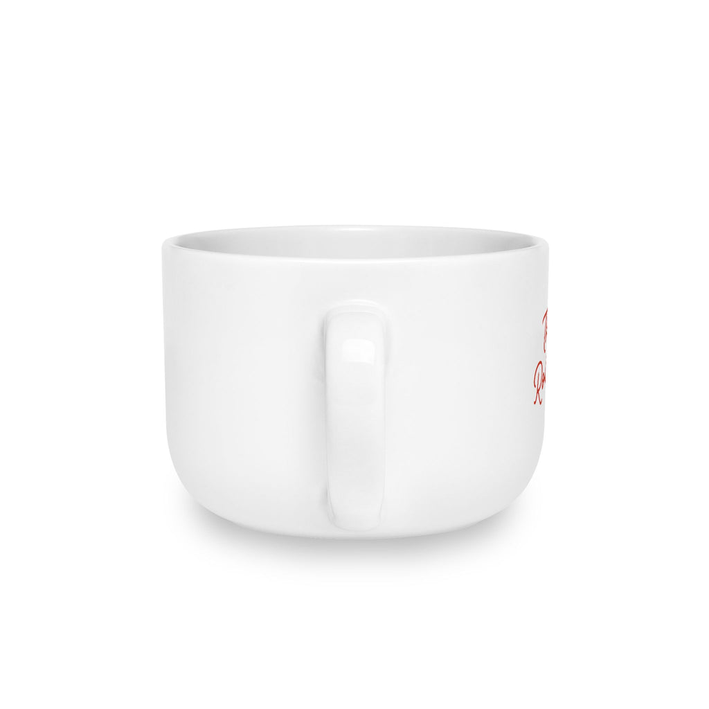 White Ceramic Latte Mug, 25oz