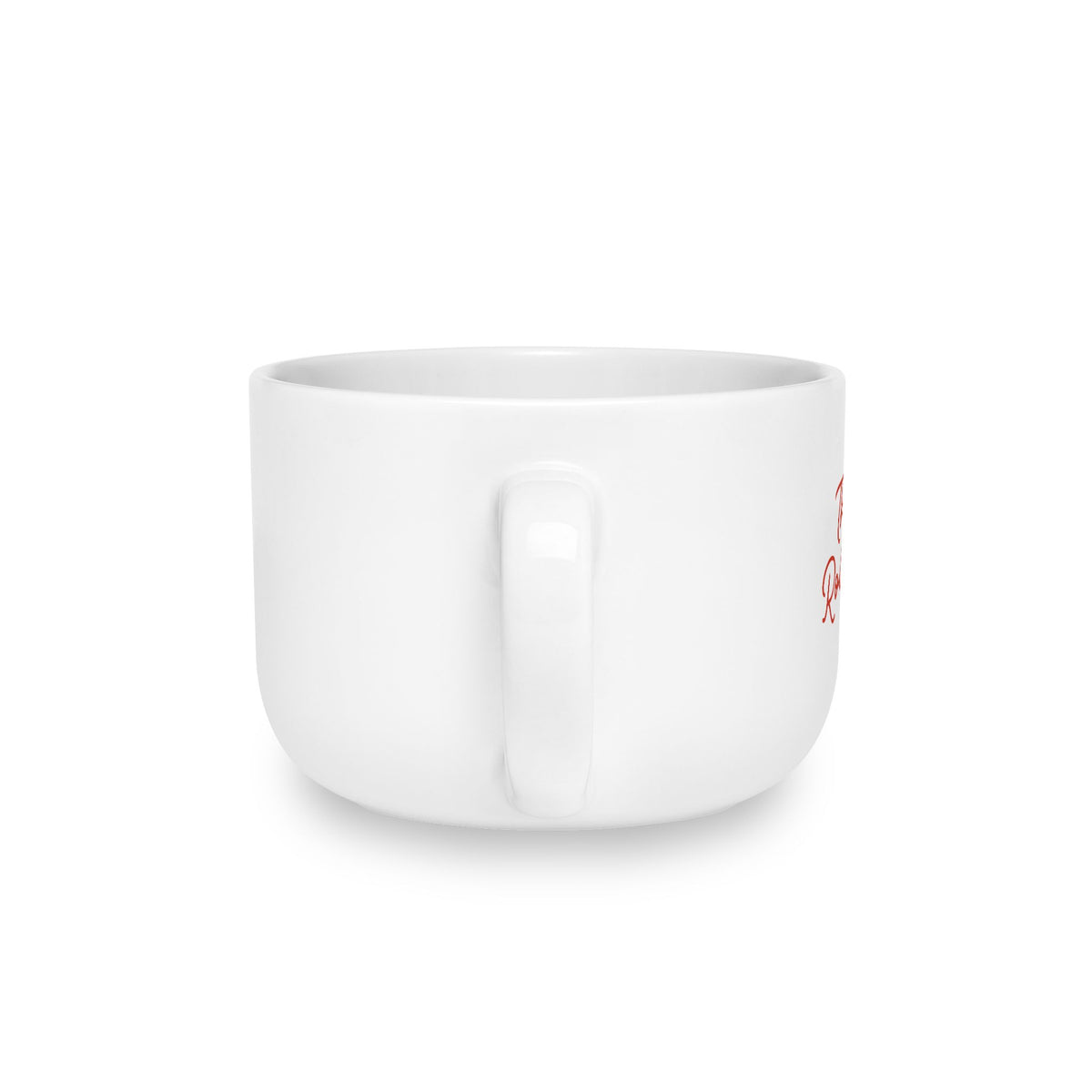 White Ceramic Latte Mug, 25oz