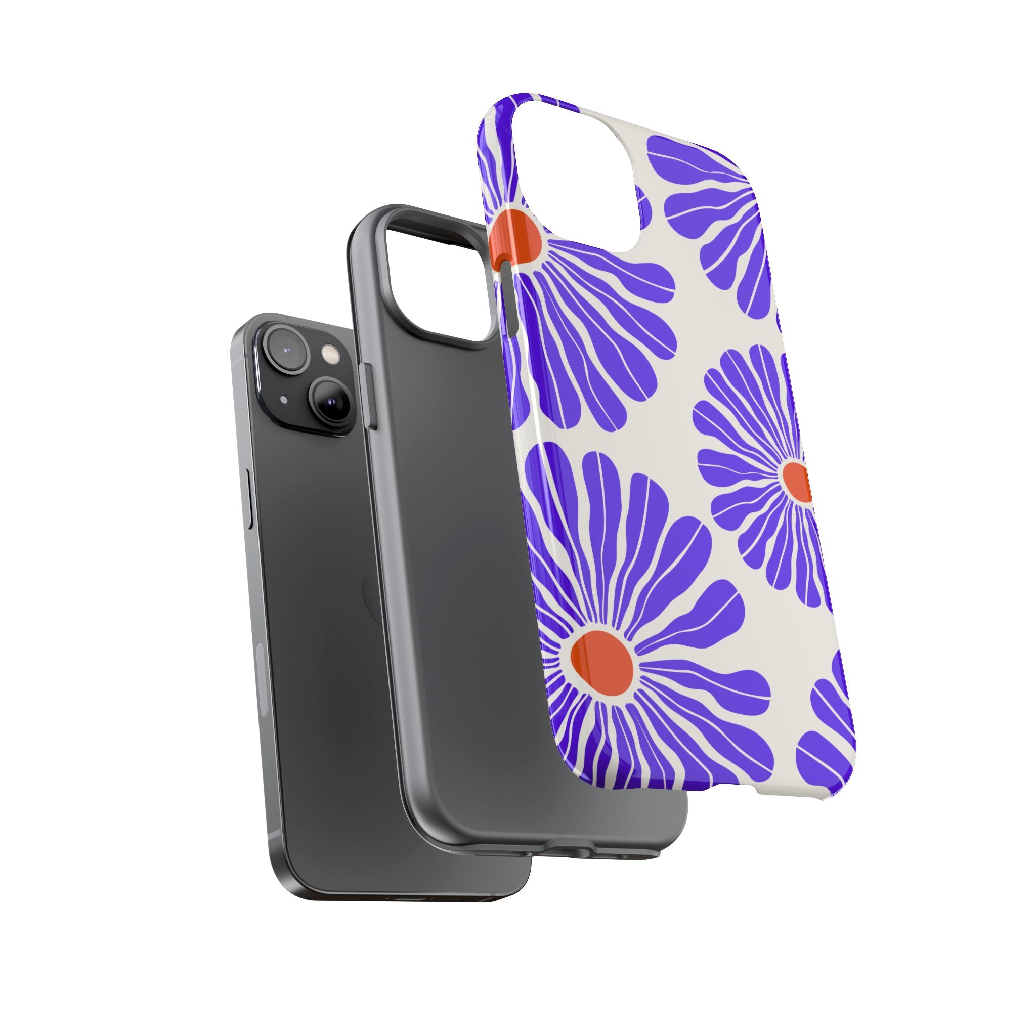 Purple Daisy Tough Phone Case — Bold Floral Protective Cover