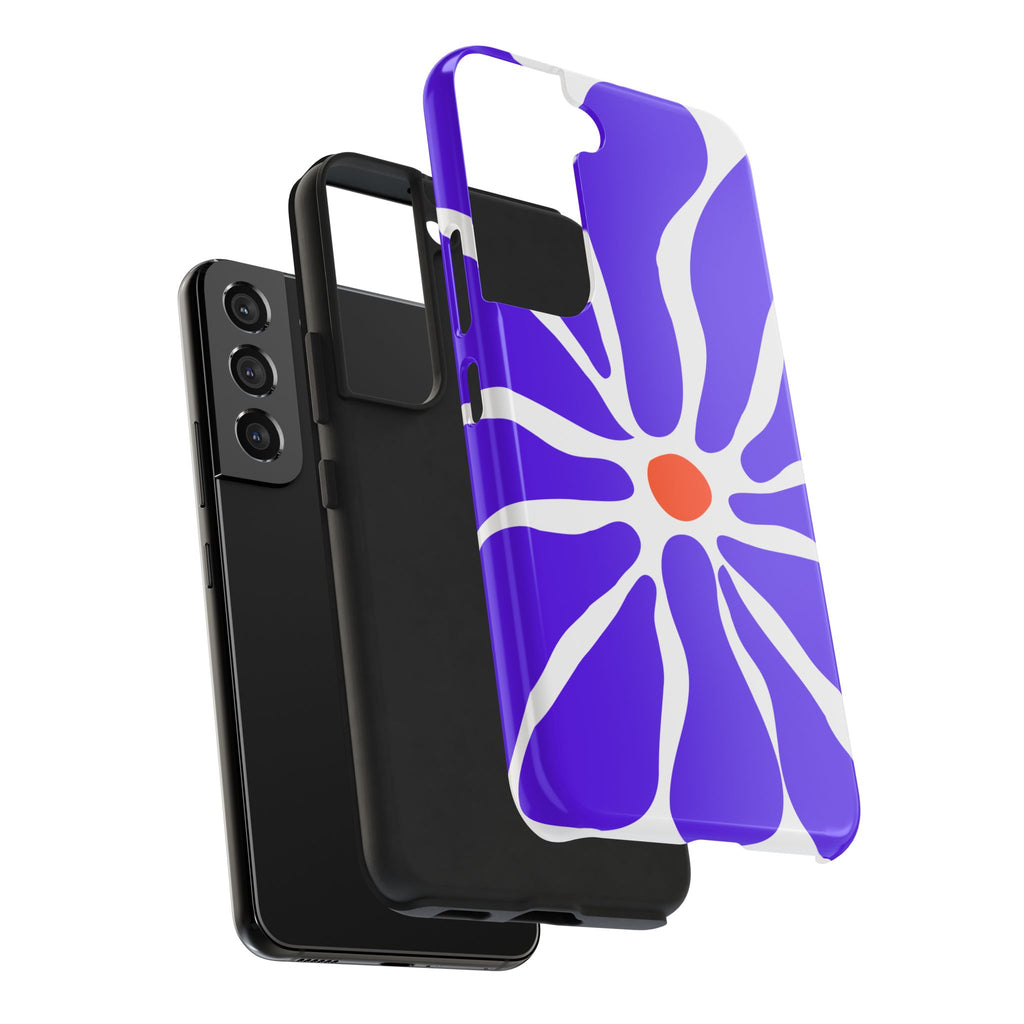 Bold Purple Daisy Tough Phone Case — Protective Floral iPhone Cover
