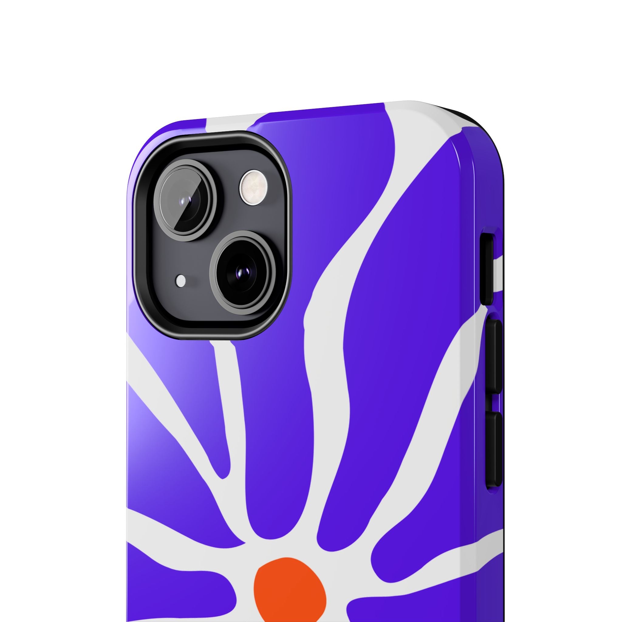 Bold Purple Daisy Tough Phone Case — Protective Floral iPhone Cover