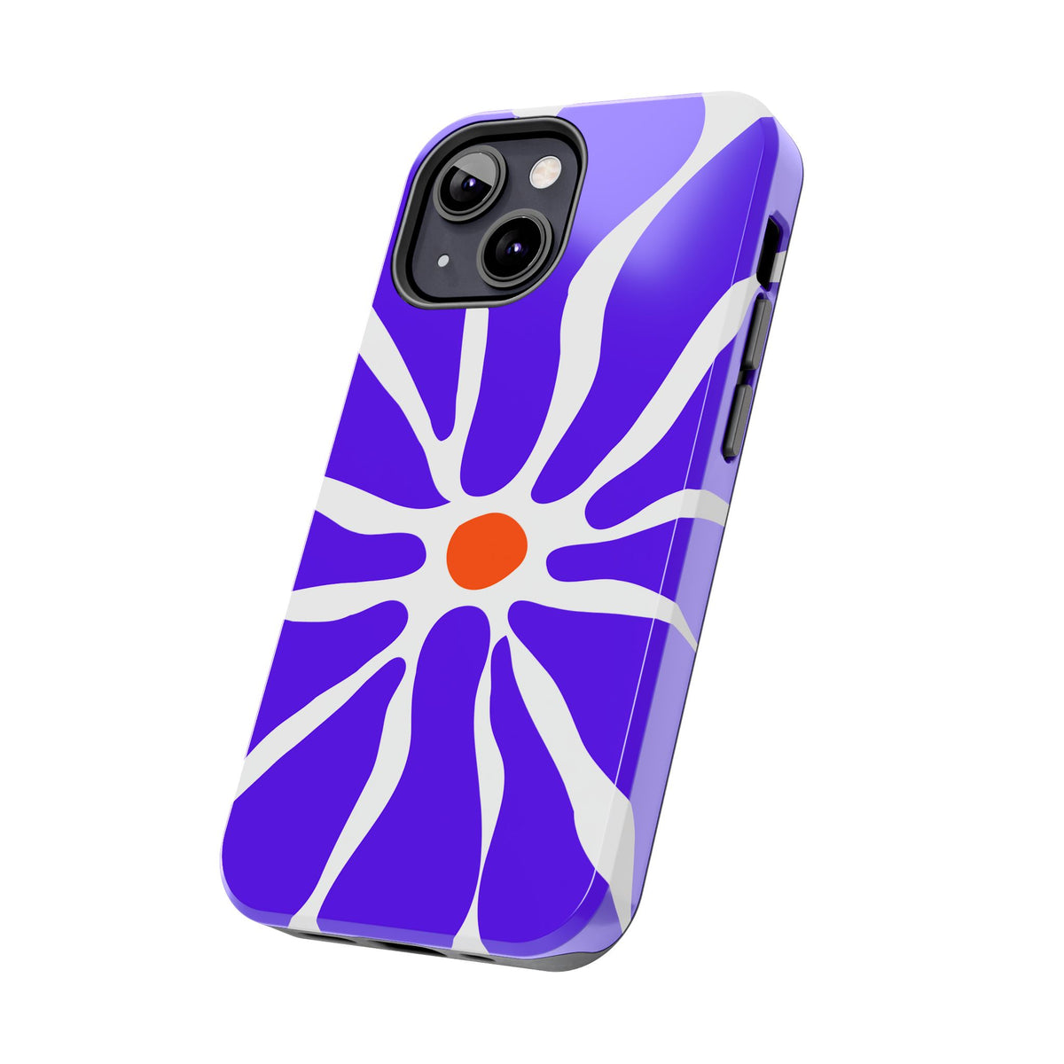 Bold Purple Daisy Tough Phone Case — Protective Floral iPhone Cover