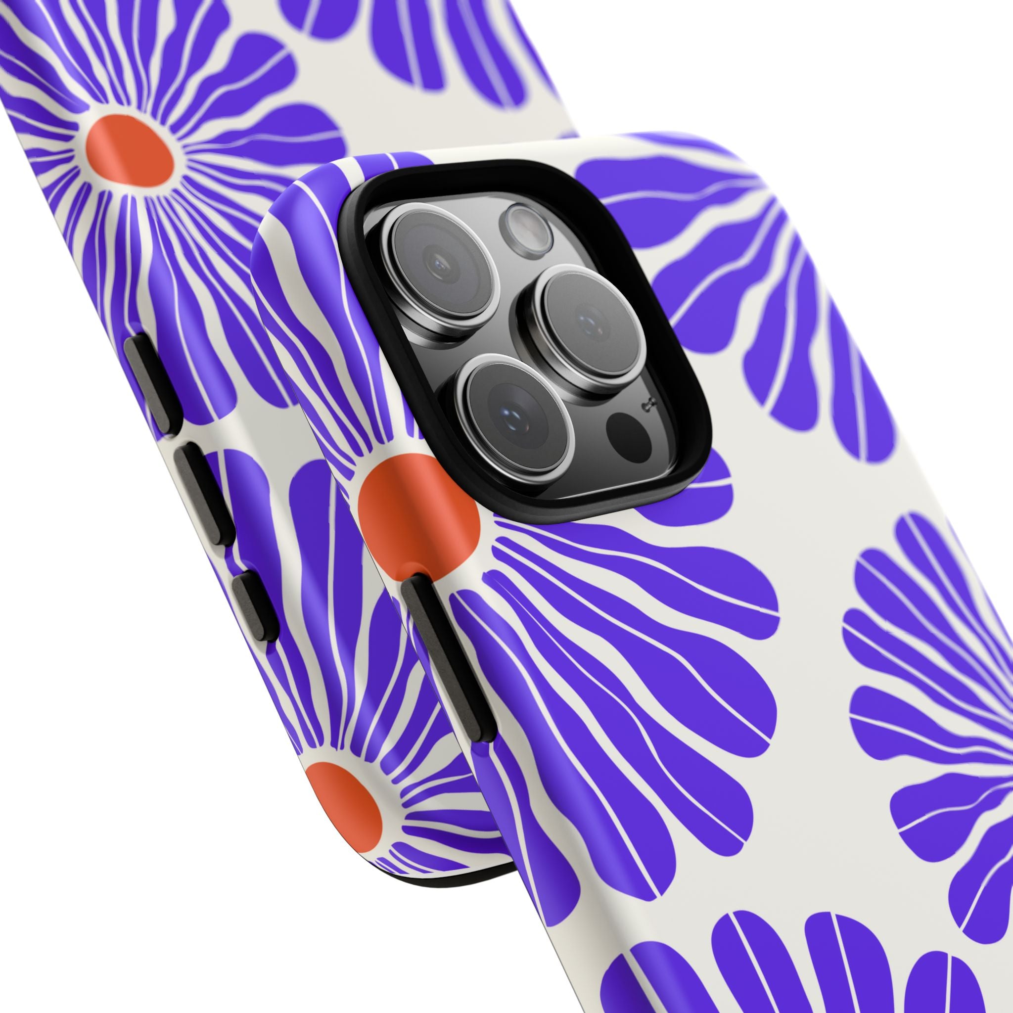 Purple Daisy Tough Phone Case — Bold Floral Protective Cover