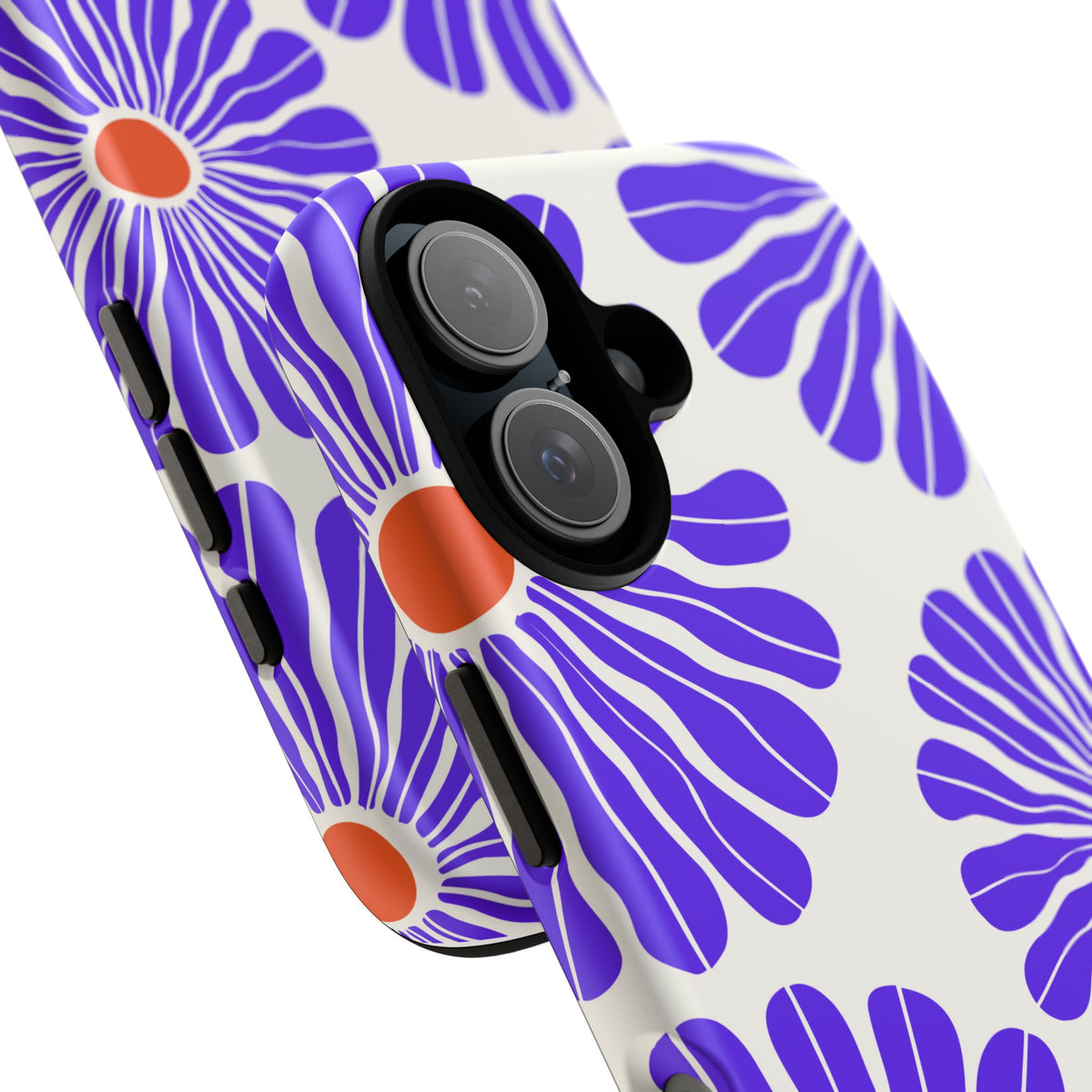 Purple Daisy Tough Phone Case — Bold Floral Protective Cover