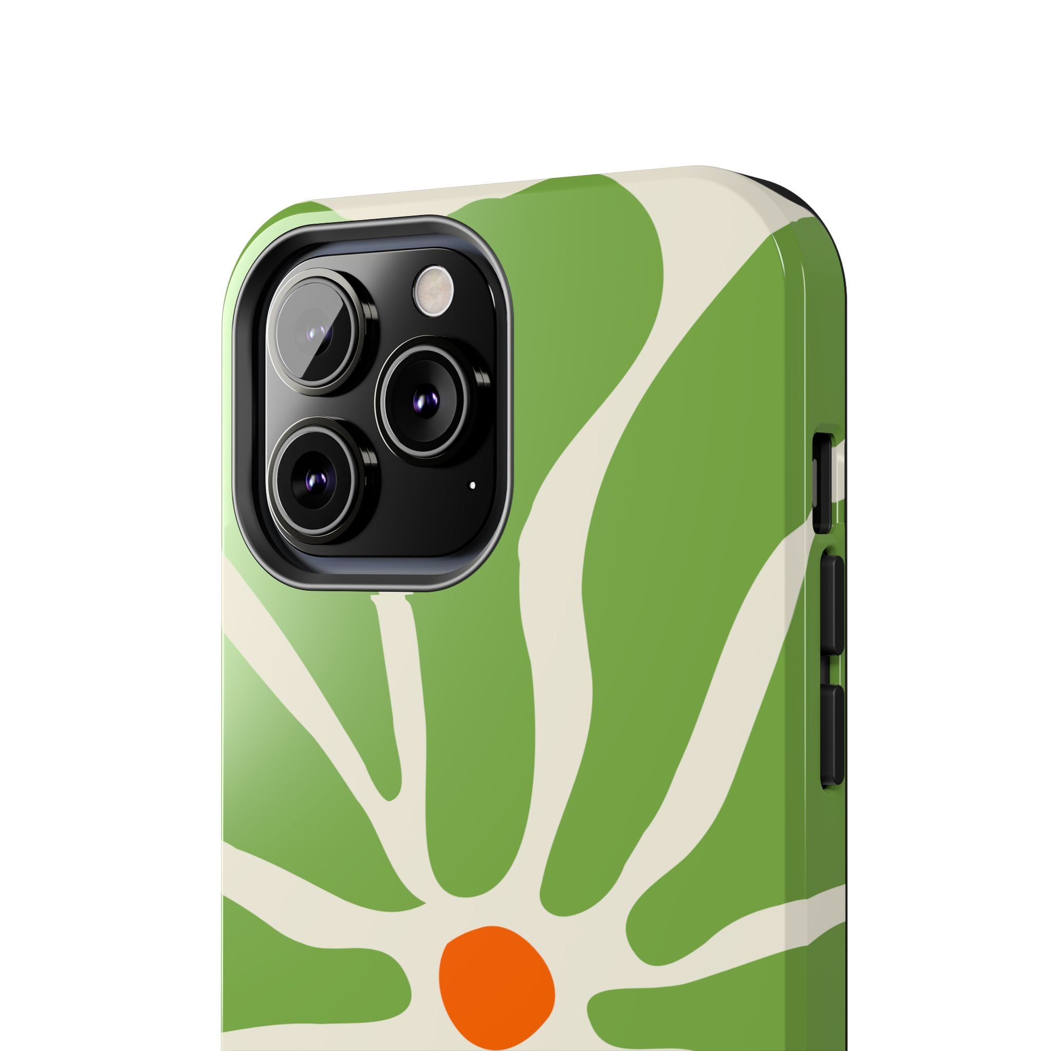 Green Daisy Tough Phone Case — Floral Protective Phone Cover