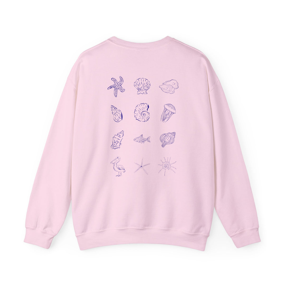 Sea Creature Crewneck Sweatshirt — Minimal Marine Illustration Pullover
