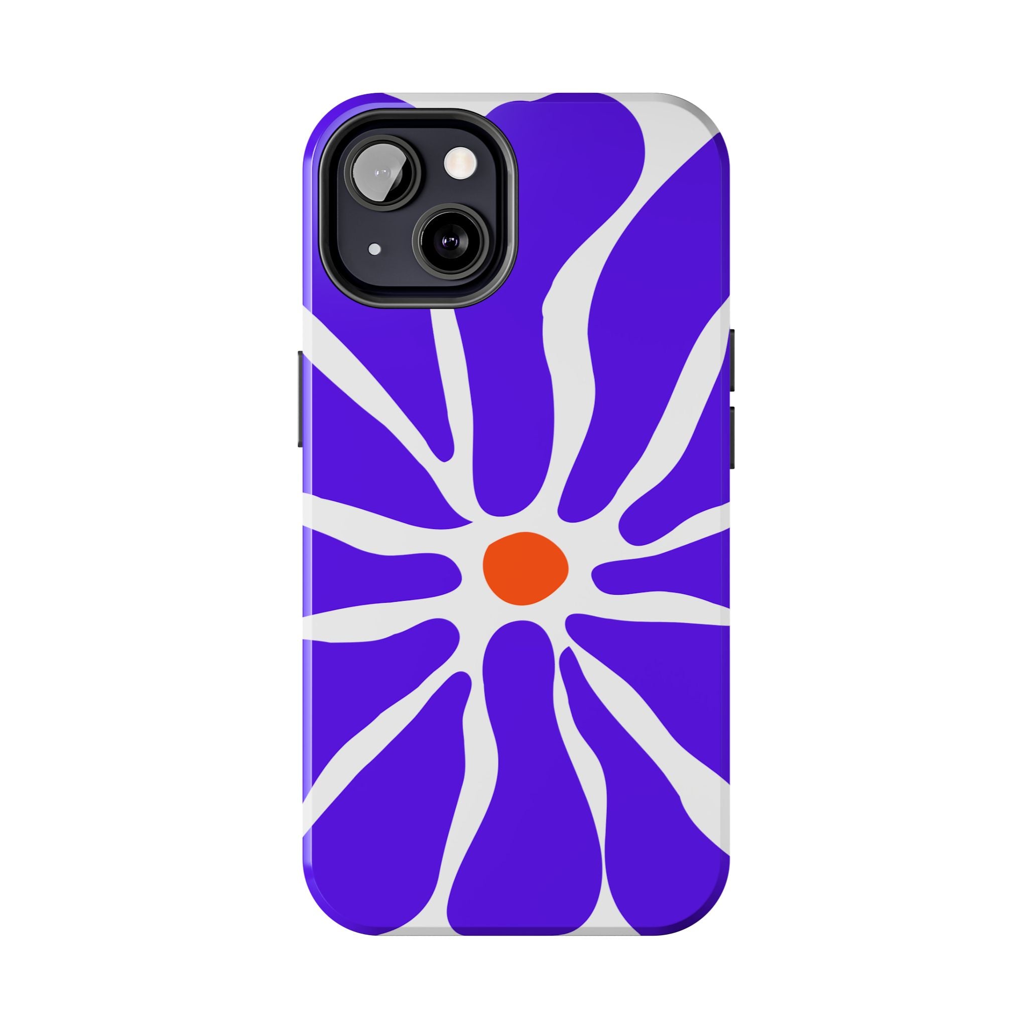 Bold Purple Daisy Tough Phone Case — Protective Floral iPhone Cover