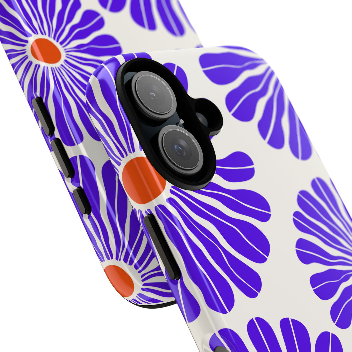 Purple Daisy Tough Phone Case — Bold Floral Protective Cover