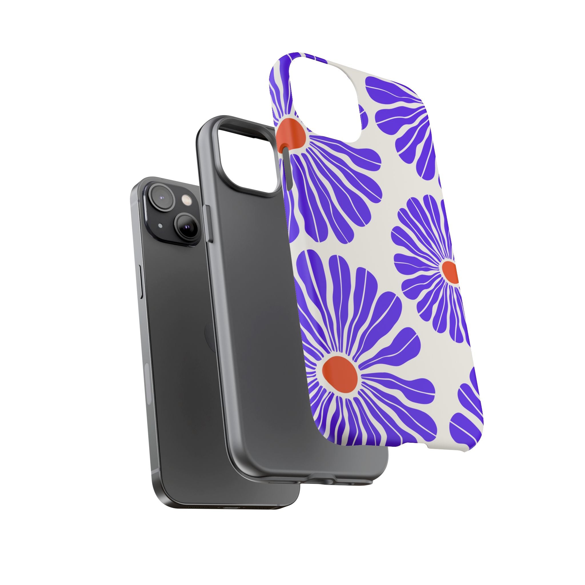 Purple Daisy Tough Phone Case — Bold Floral Protective Cover