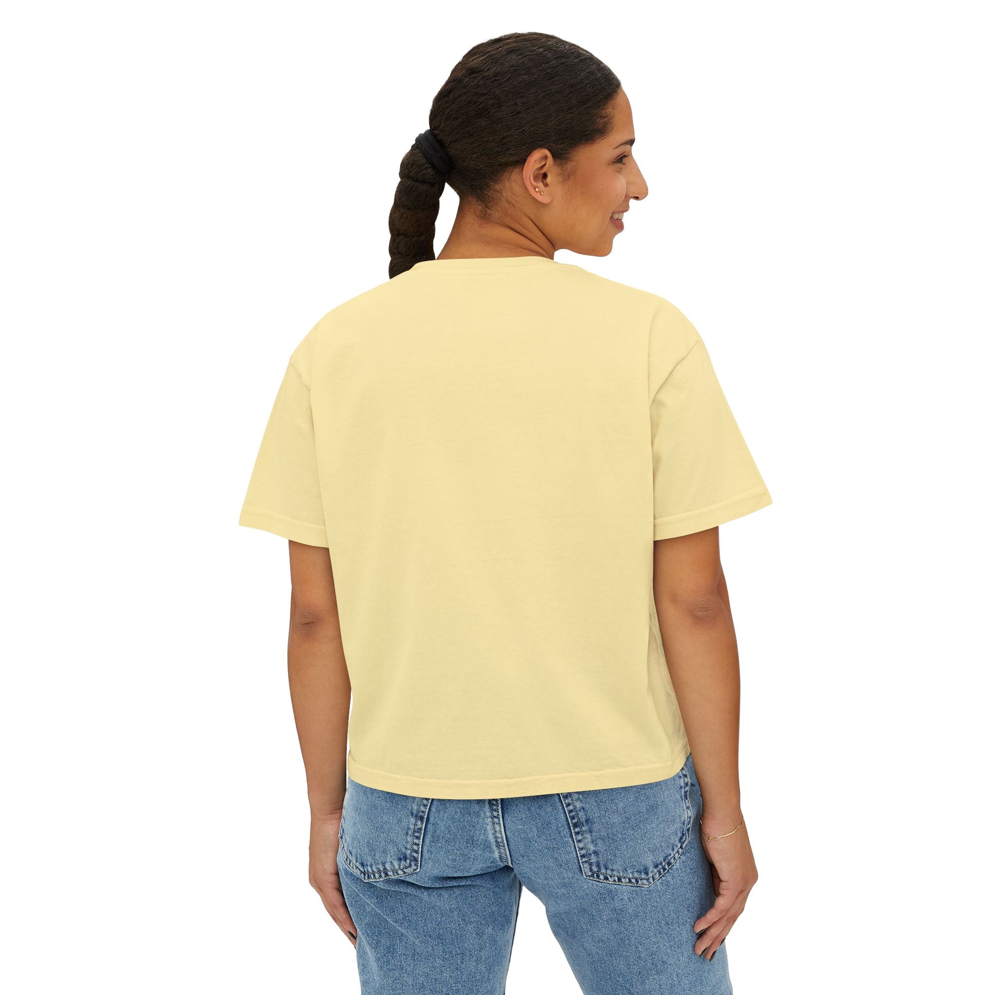 Retro Sunrise Flower Women's Boxy Tee