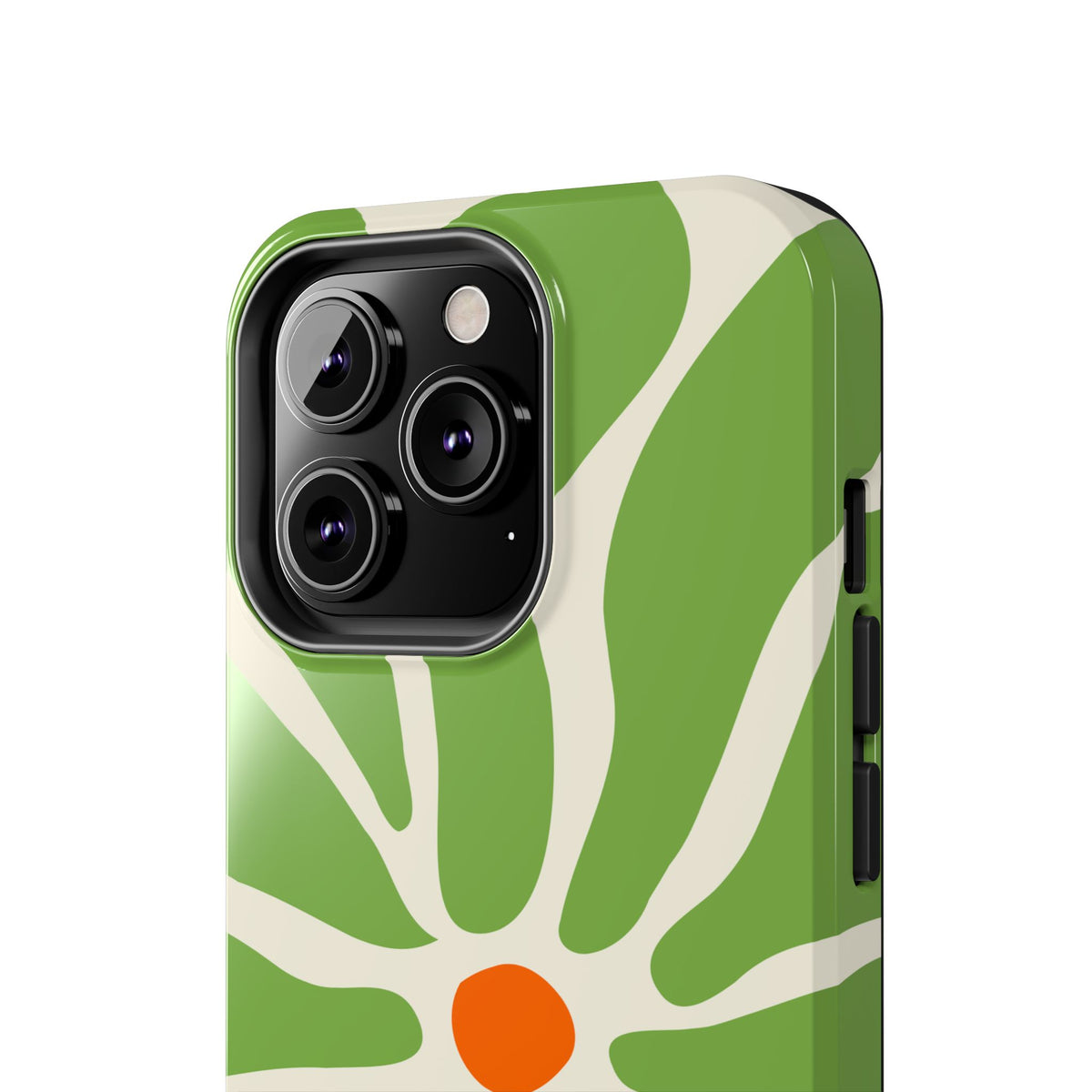 Green Daisy Tough Phone Case — Floral Protective Phone Cover