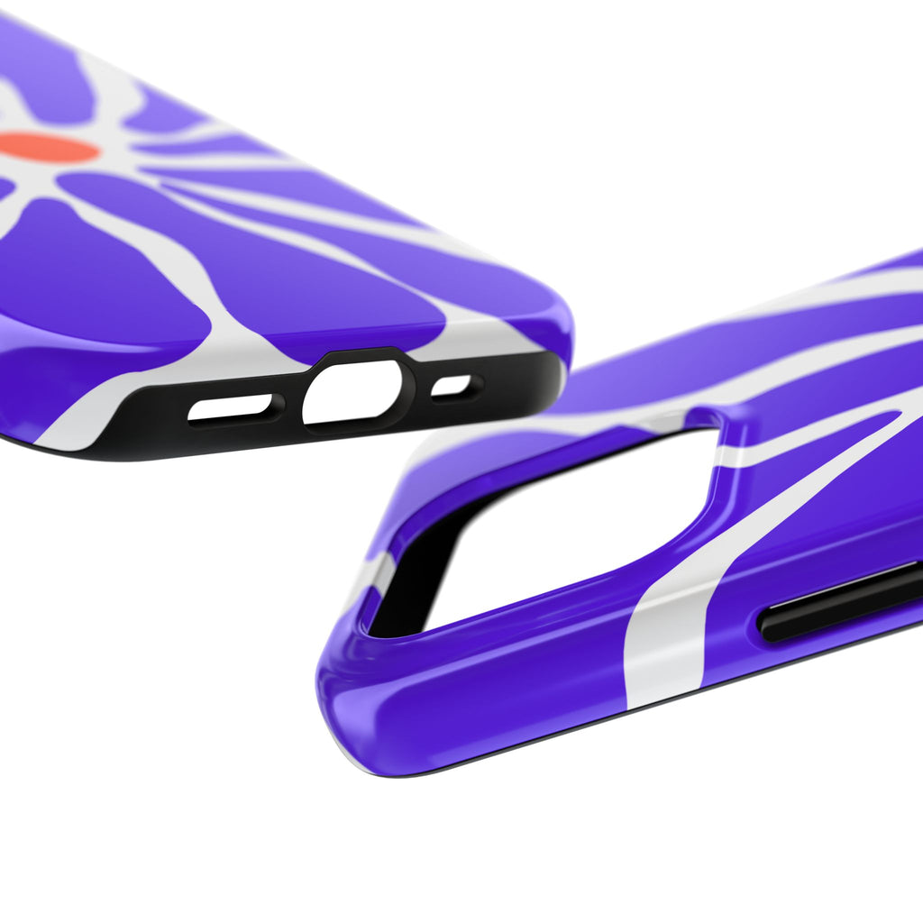 Bold Purple Daisy Tough Phone Case — Protective Floral iPhone Cover