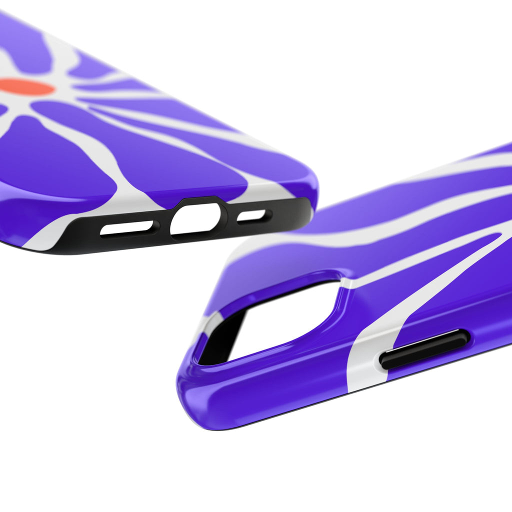 Bold Purple Daisy Tough Phone Case — Protective Floral iPhone Cover