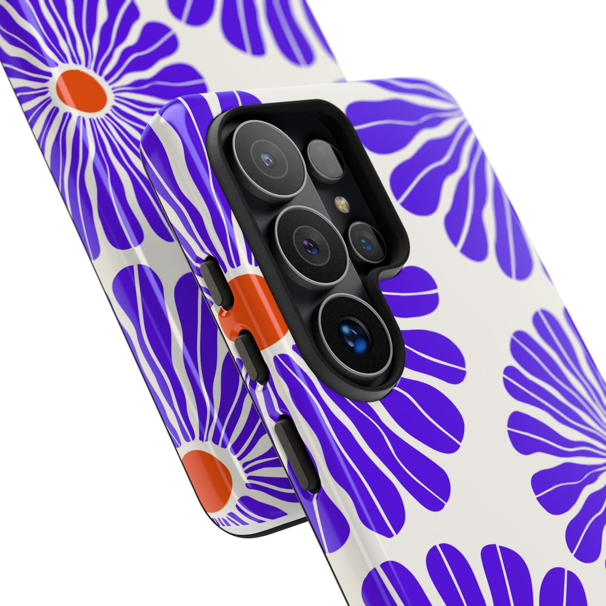 Purple Daisy Tough Phone Case — Bold Floral Protective Cover