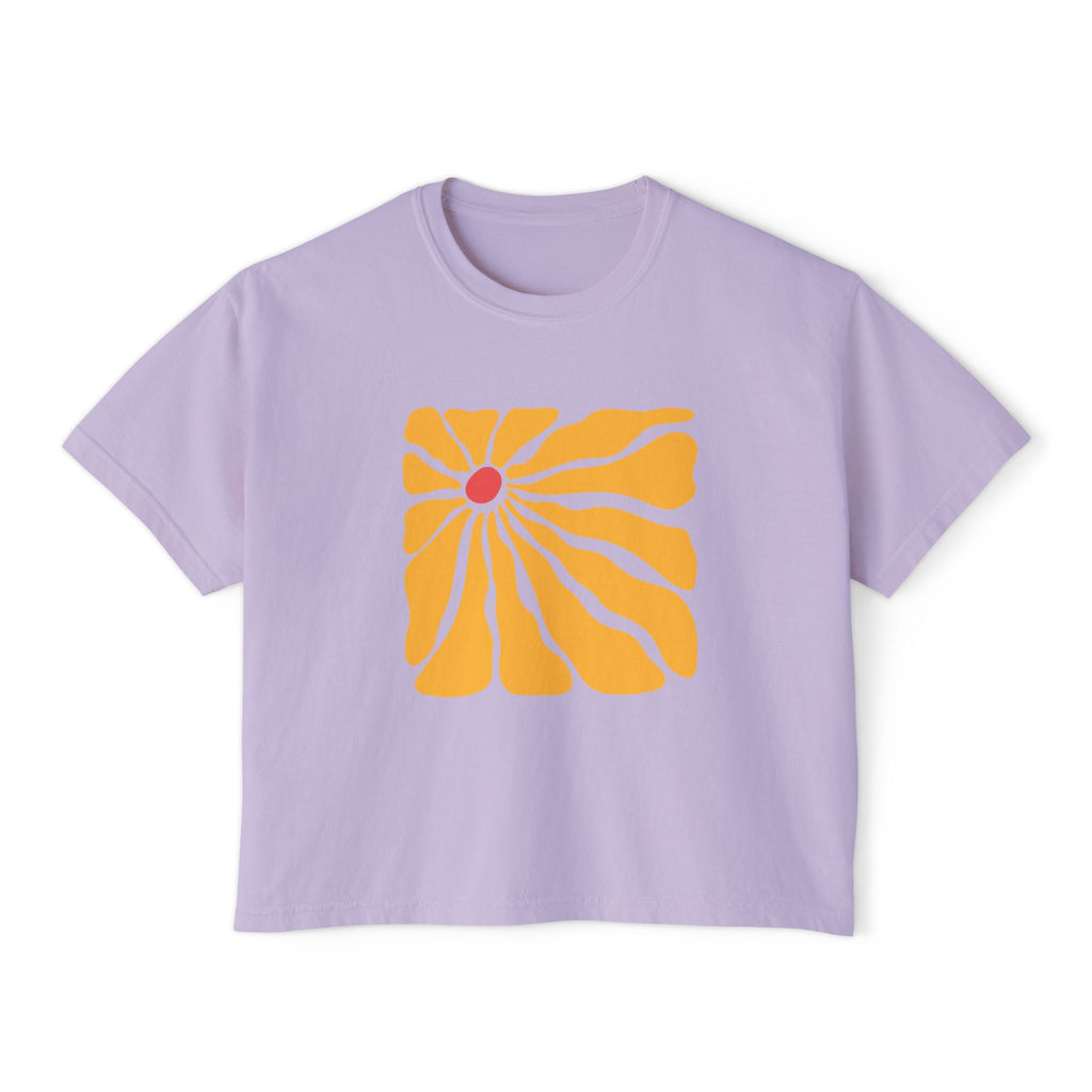 Retro Sunrise Flower Women's Boxy Tee