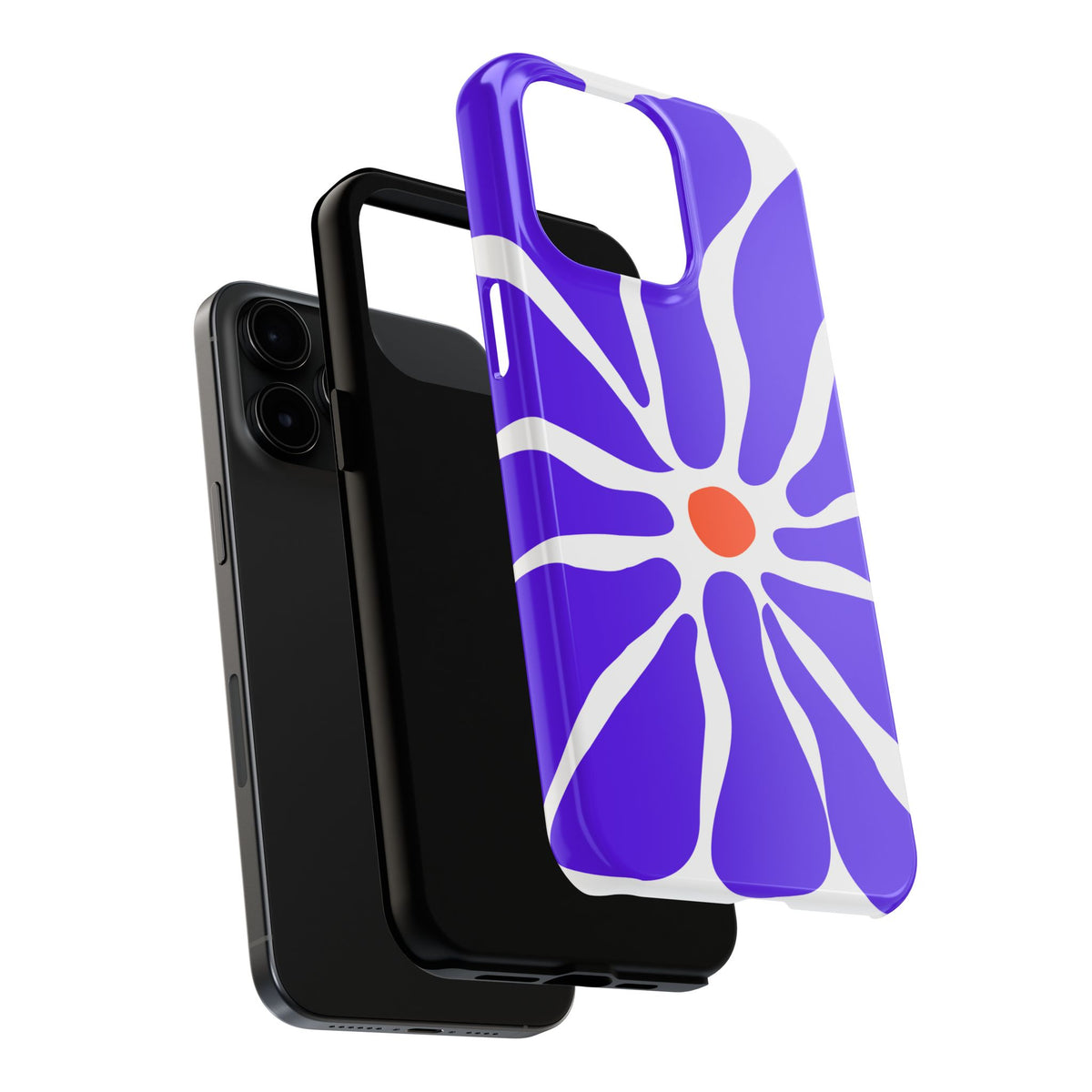 Bold Purple Daisy Tough Phone Case — Protective Floral iPhone Cover