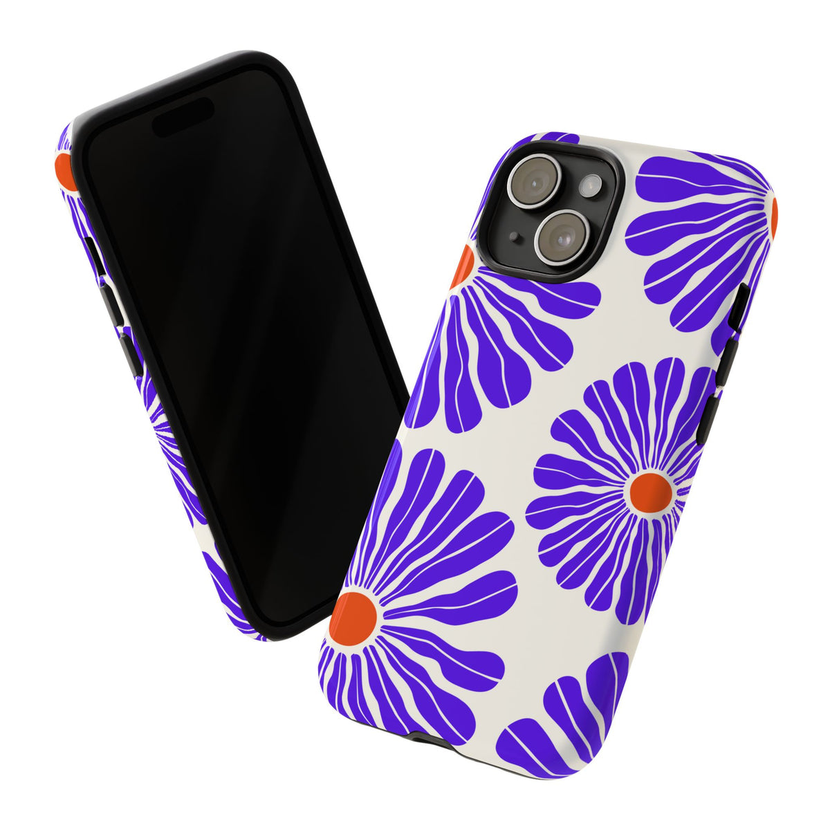 Purple Daisy Tough Phone Case — Bold Floral Protective Cover