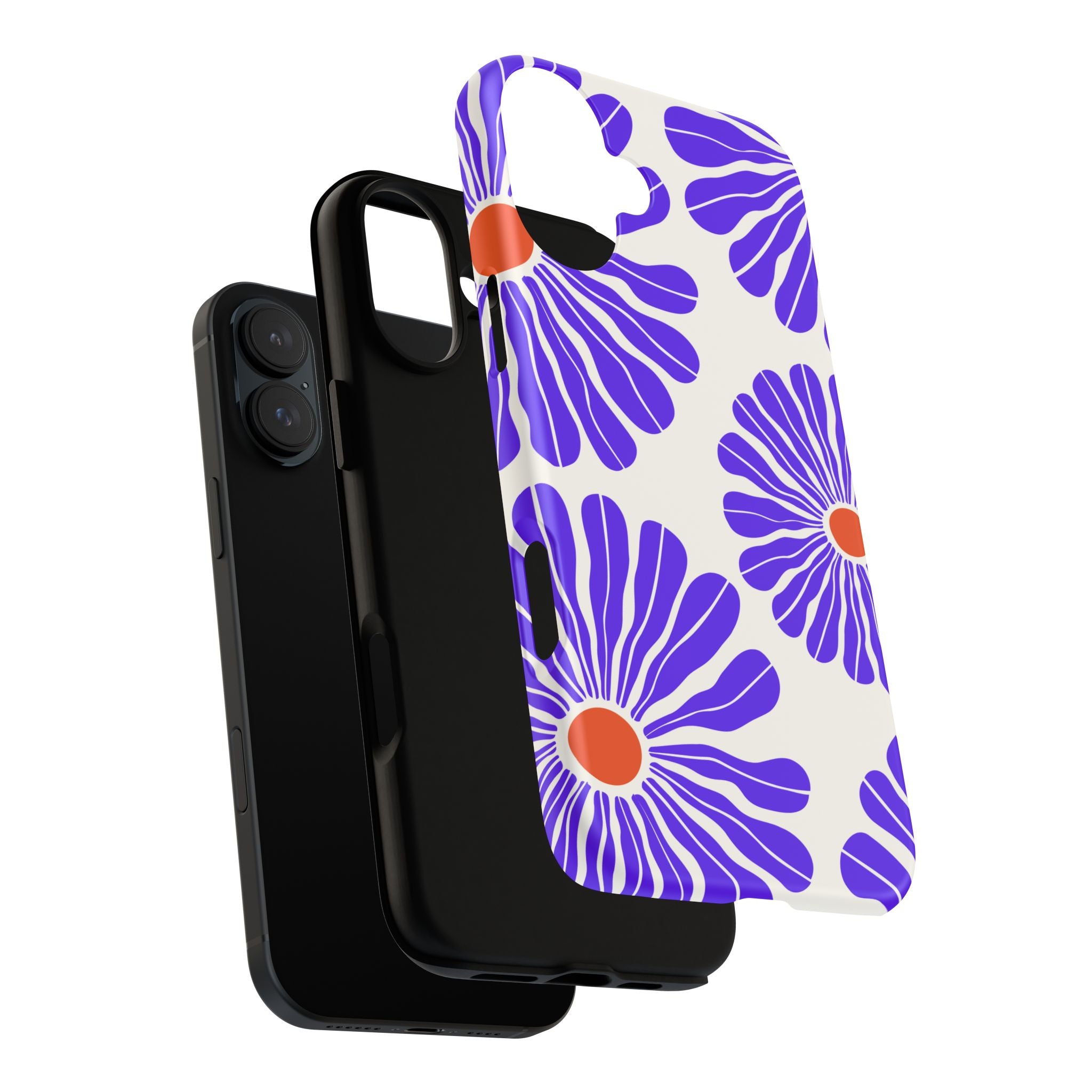 Purple Daisy Tough Phone Case — Bold Floral Protective Cover