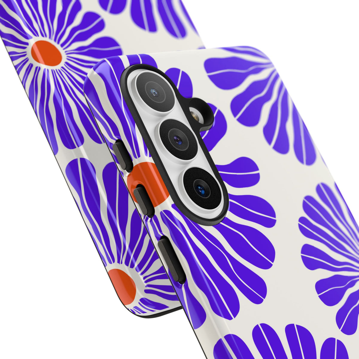 Purple Daisy Tough Phone Case — Bold Floral Protective Cover