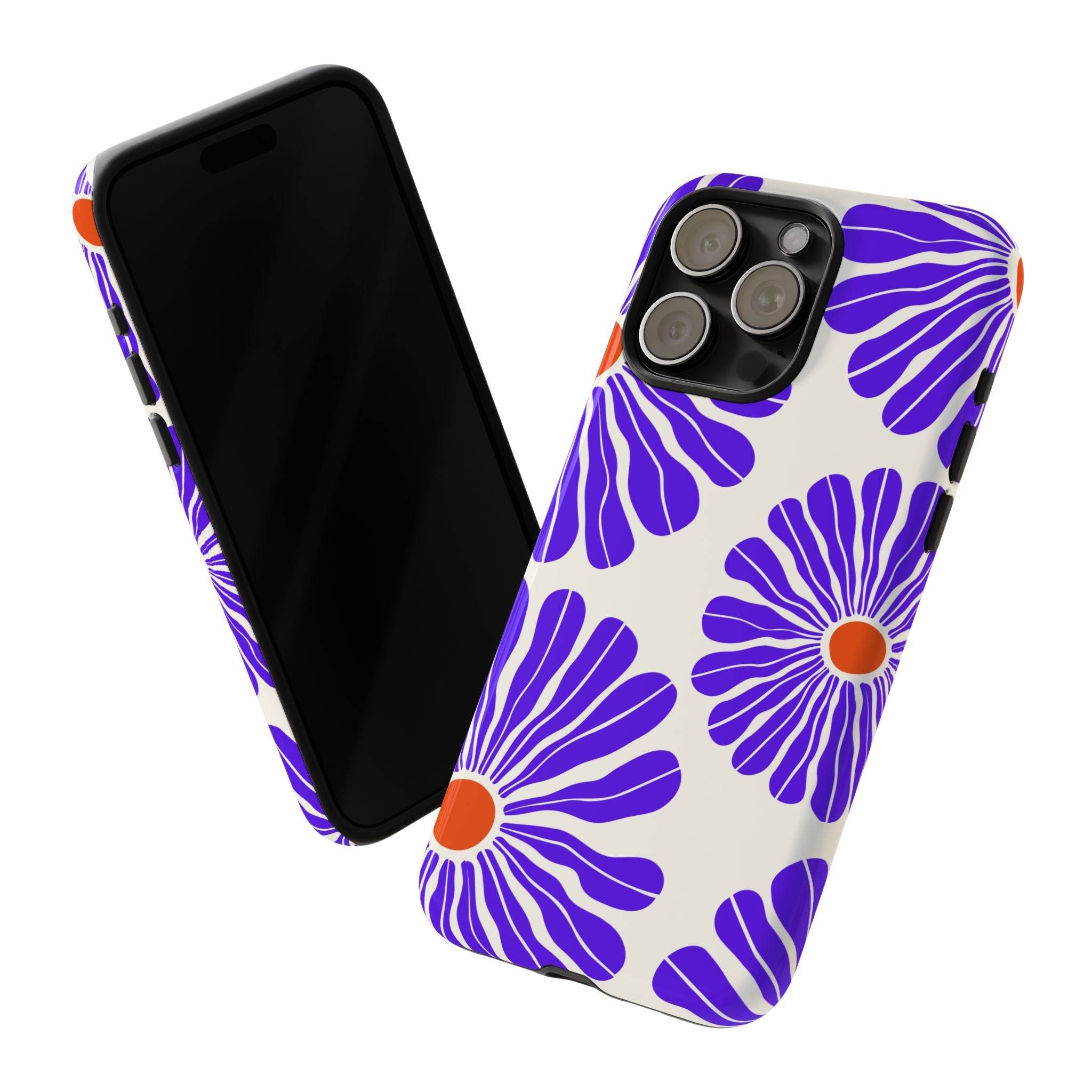 Purple Daisy Tough Phone Case — Bold Floral Protective Cover
