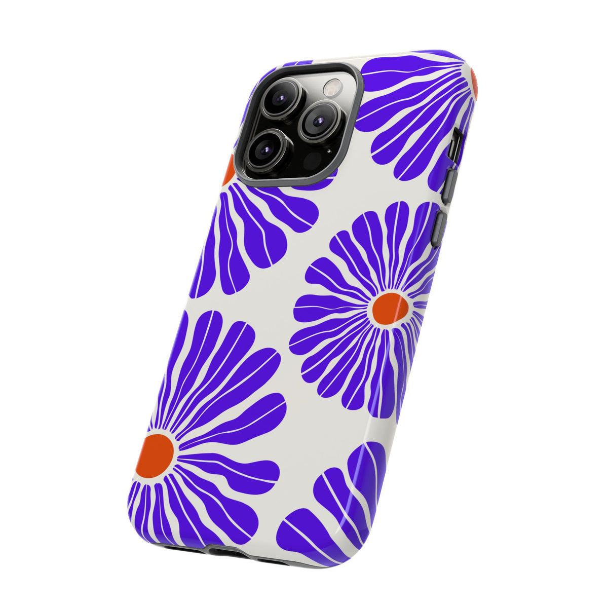 Purple Daisy Tough Phone Case — Bold Floral Protective Cover