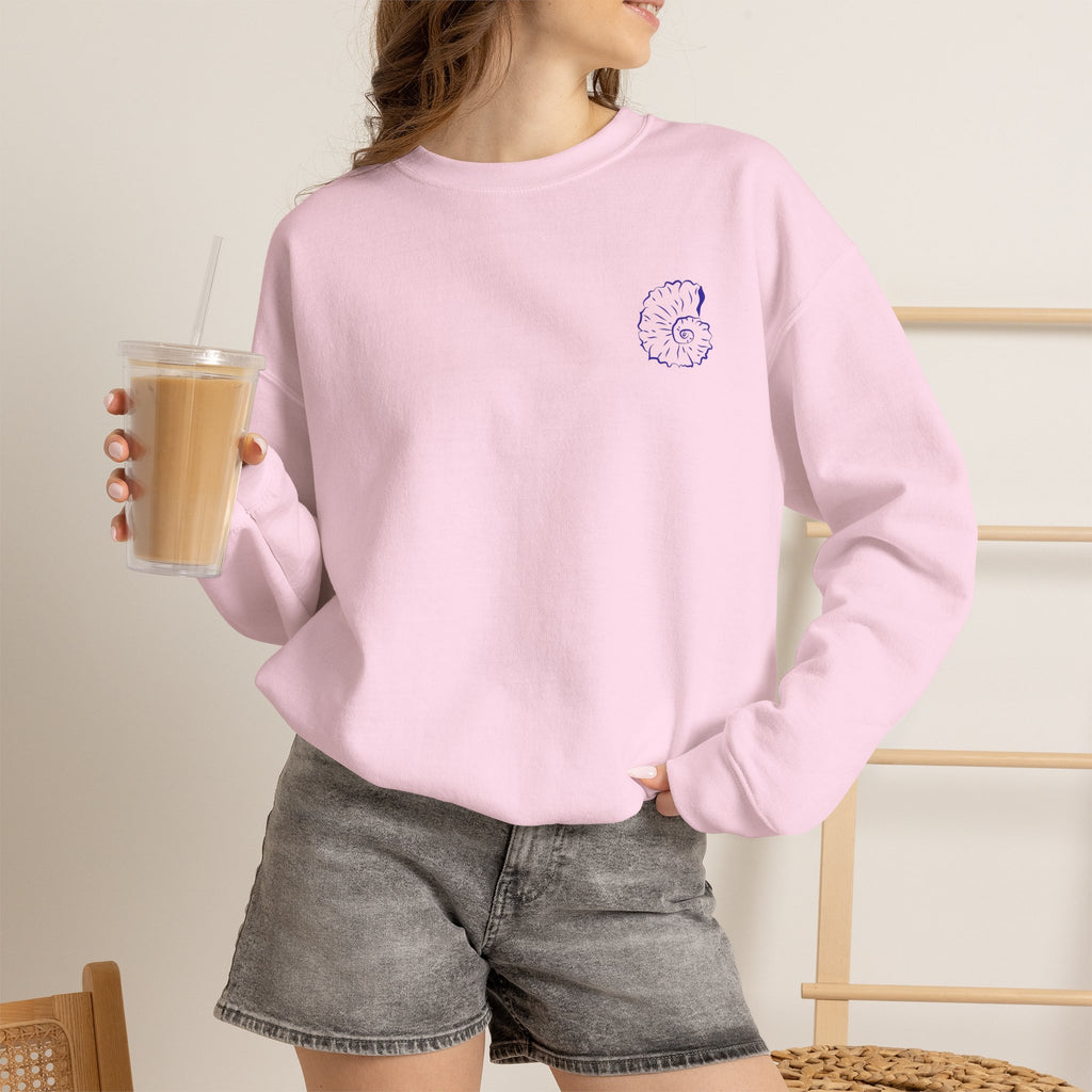 Sea Creature Crewneck Sweatshirt — Minimal Marine Illustration Pullover