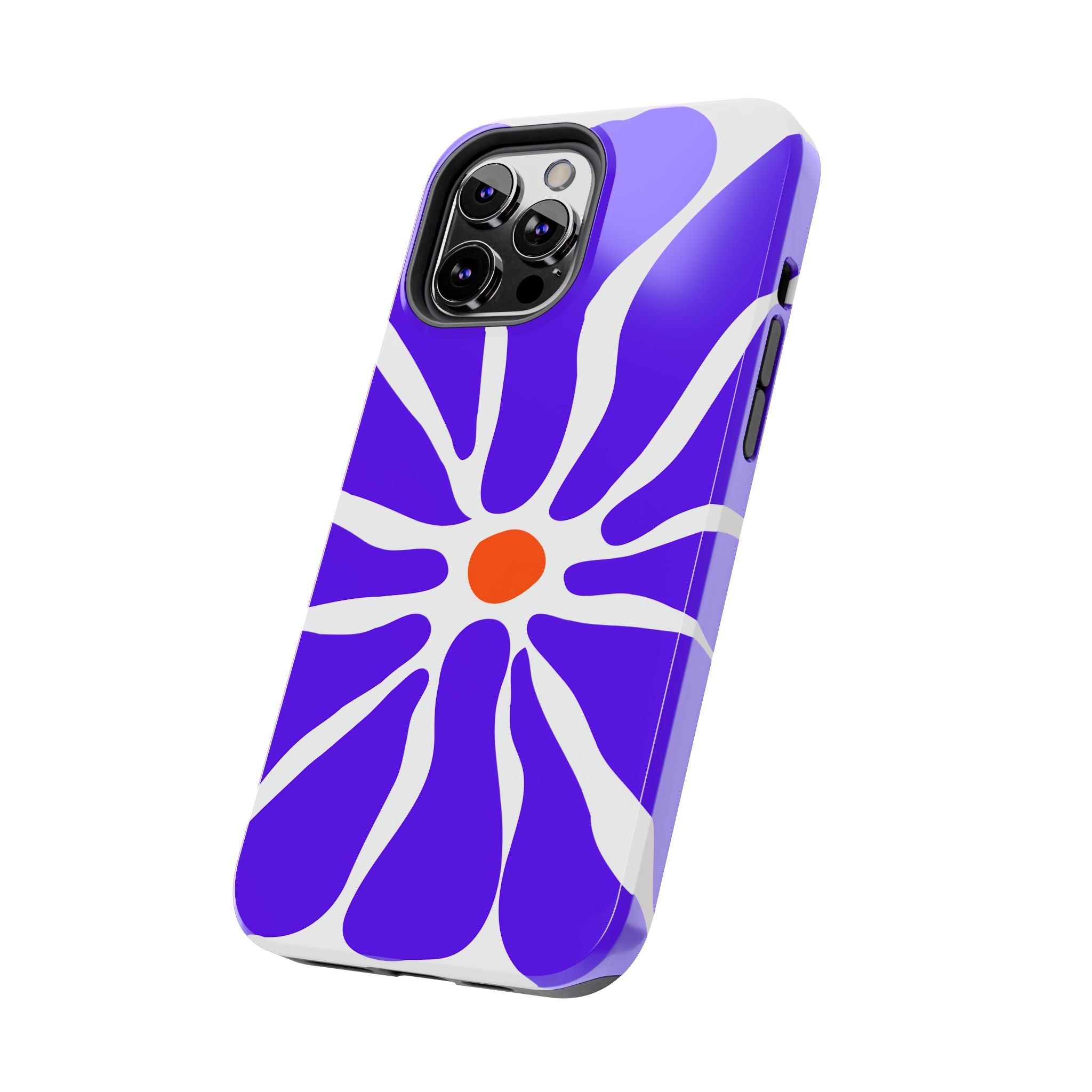 Bold Purple Daisy Tough Phone Case — Protective Floral iPhone Cover