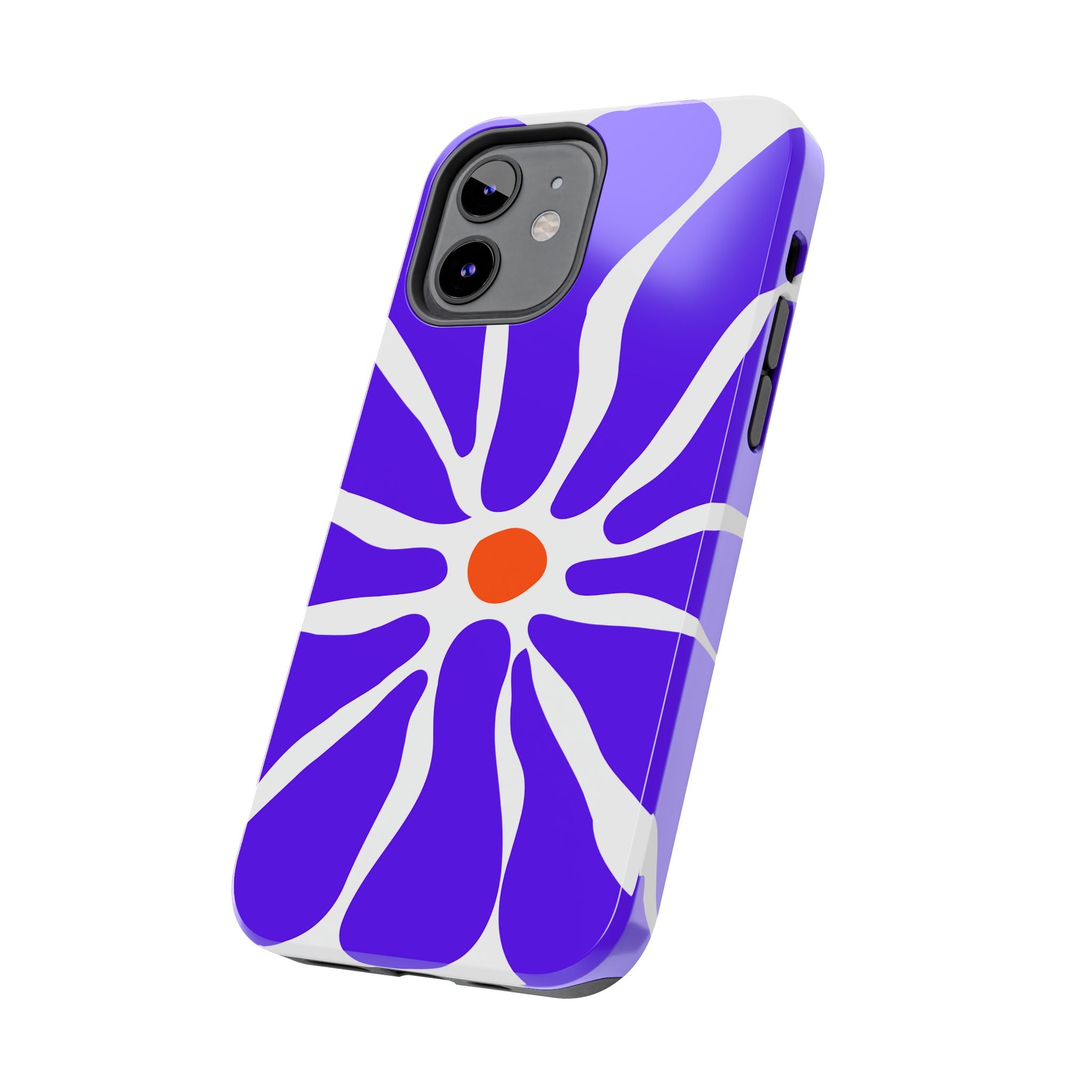 Bold Purple Daisy Tough Phone Case — Protective Floral iPhone Cover
