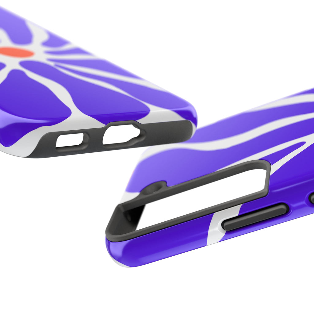 Bold Purple Daisy Tough Phone Case — Protective Floral iPhone Cover