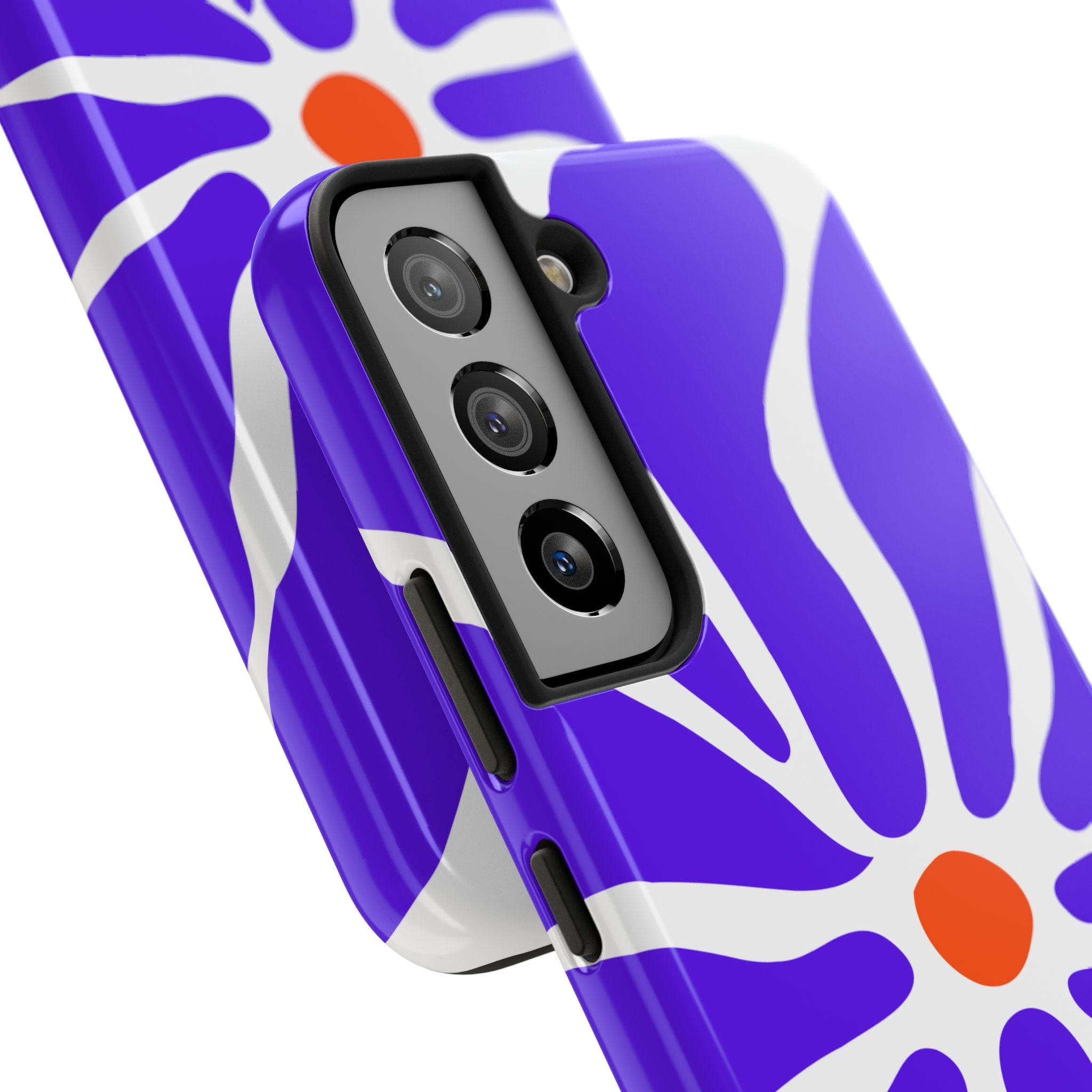 Bold Purple Daisy Tough Phone Case — Protective Floral iPhone Cover