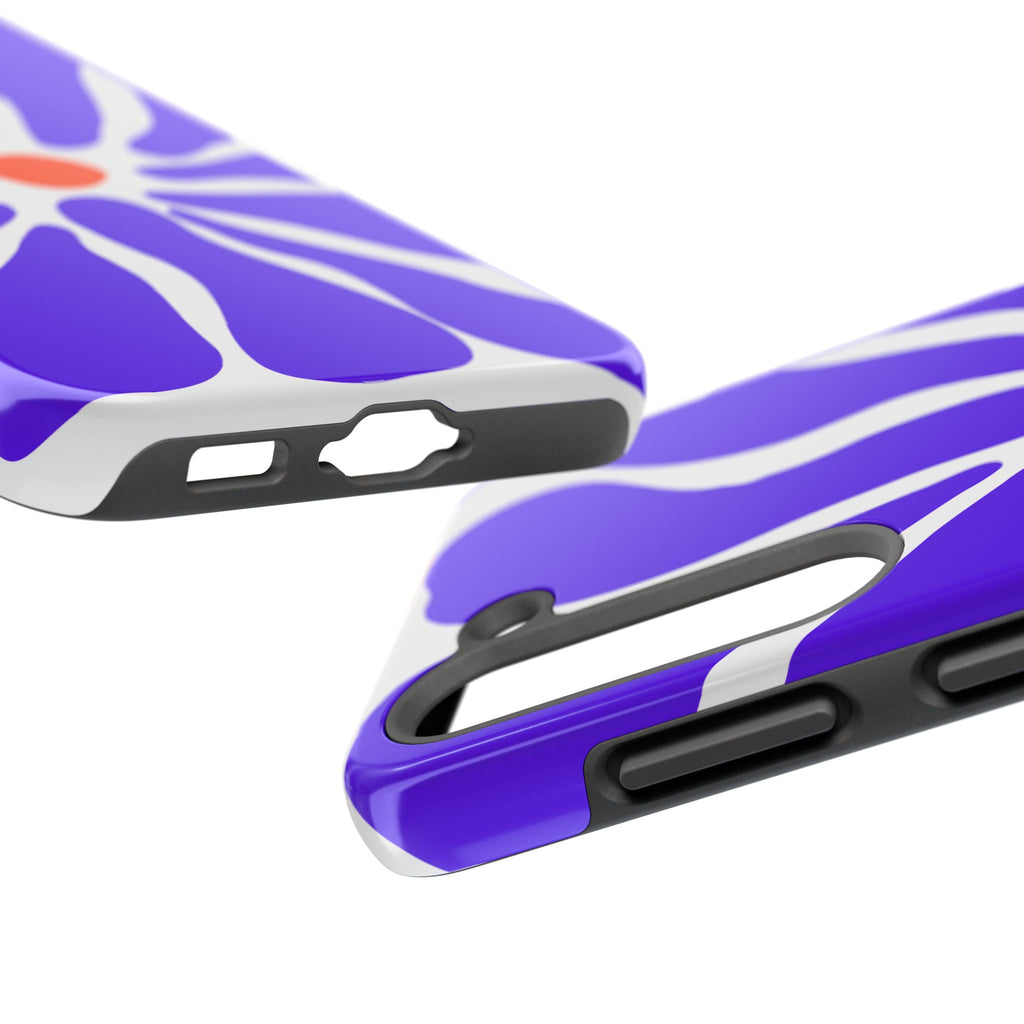 Bold Purple Daisy Tough Phone Case — Protective Floral iPhone Cover
