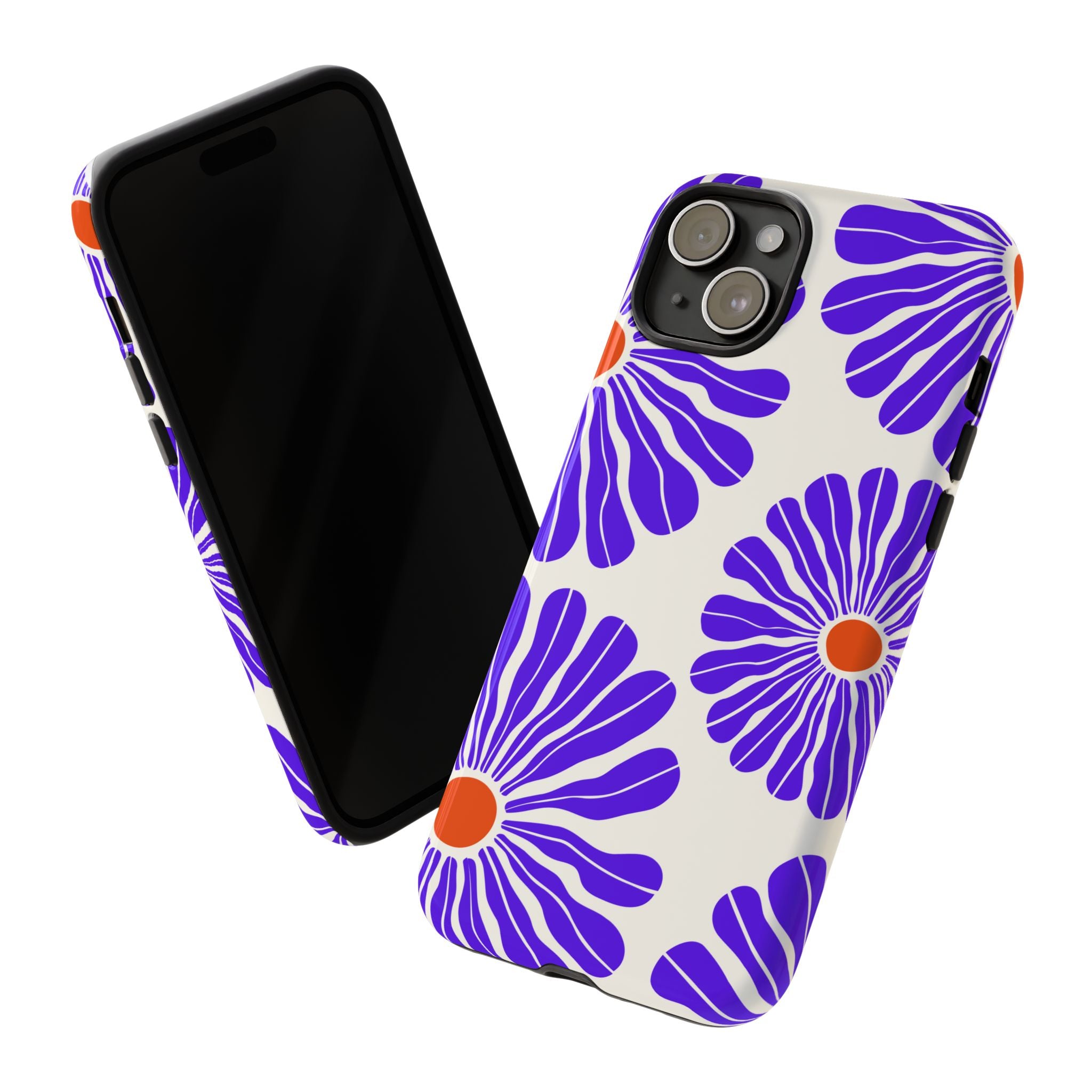 Purple Daisy Tough Phone Case — Bold Floral Protective Cover