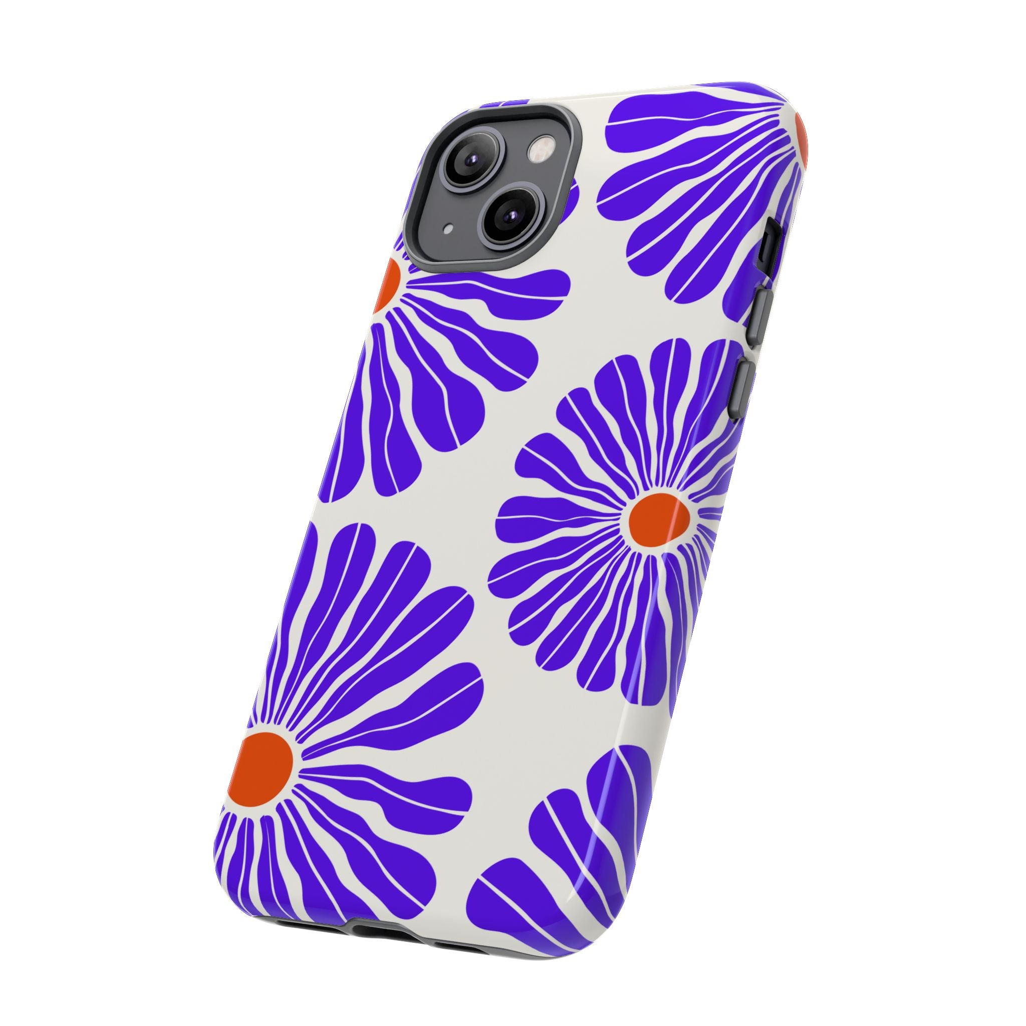 Purple Daisy Tough Phone Case — Bold Floral Protective Cover