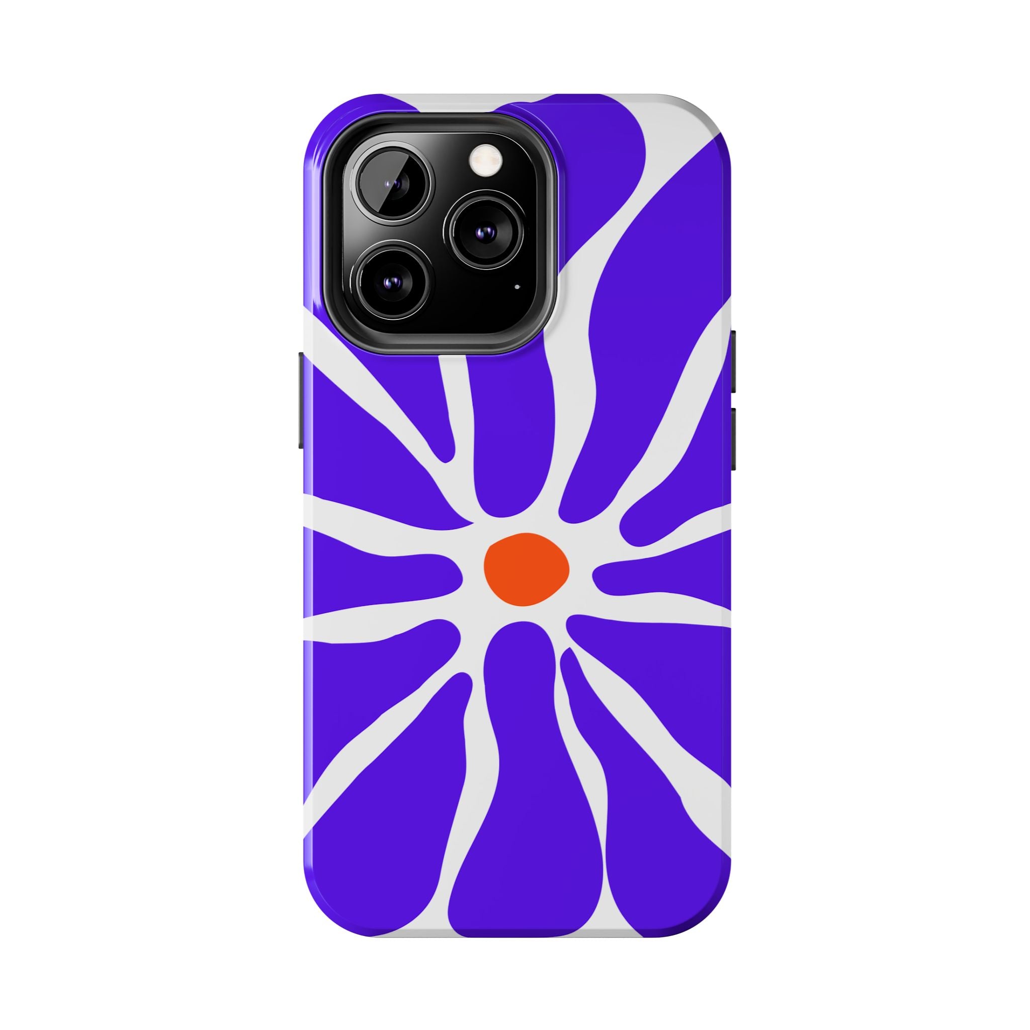 Bold Purple Daisy Tough Phone Case — Protective Floral iPhone Cover