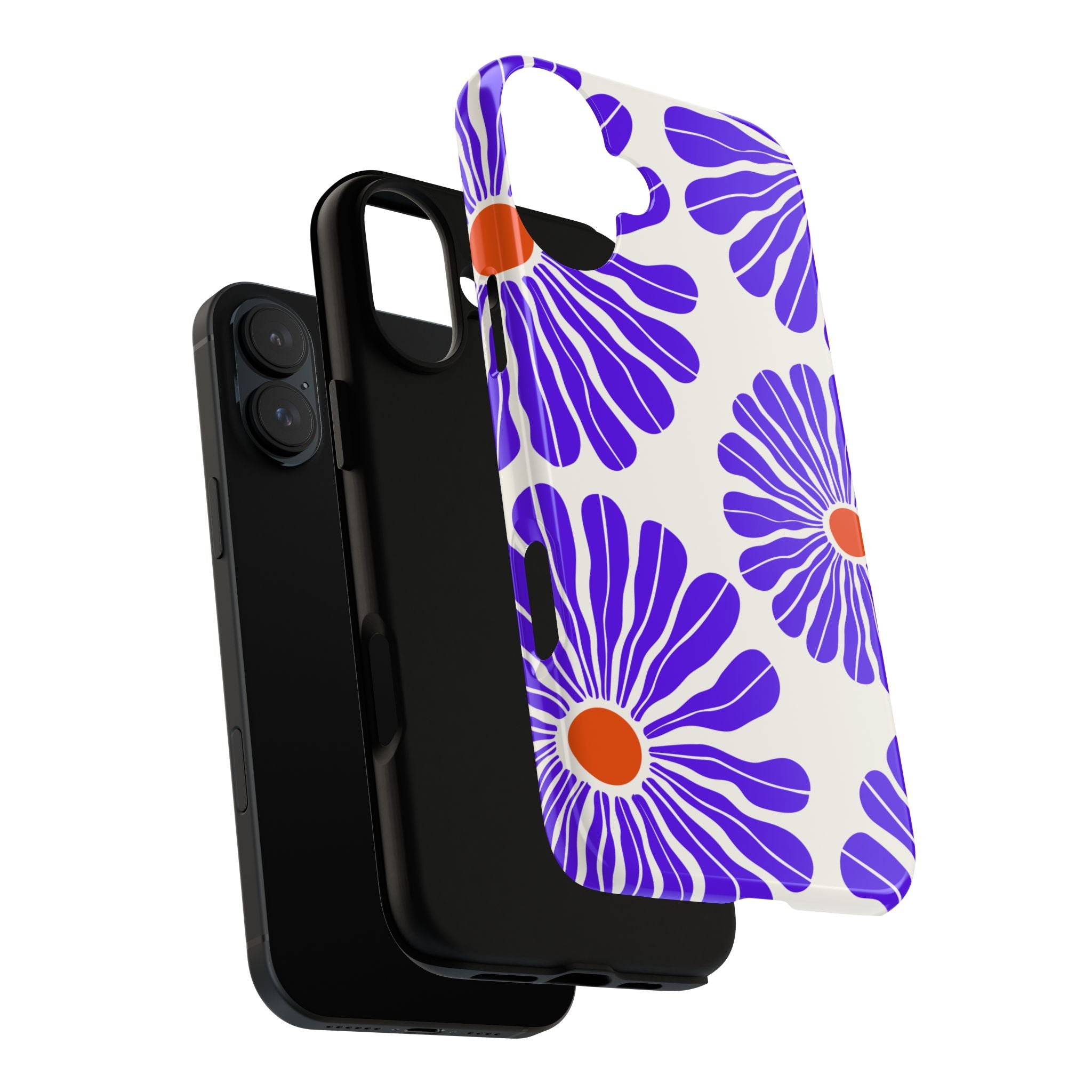 Purple Daisy Tough Phone Case — Bold Floral Protective Cover
