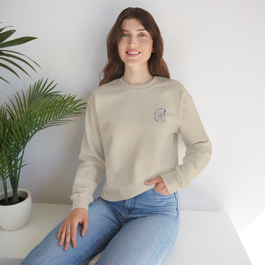Sea Creature Crewneck Sweatshirt — Minimal Marine Illustration Pullover