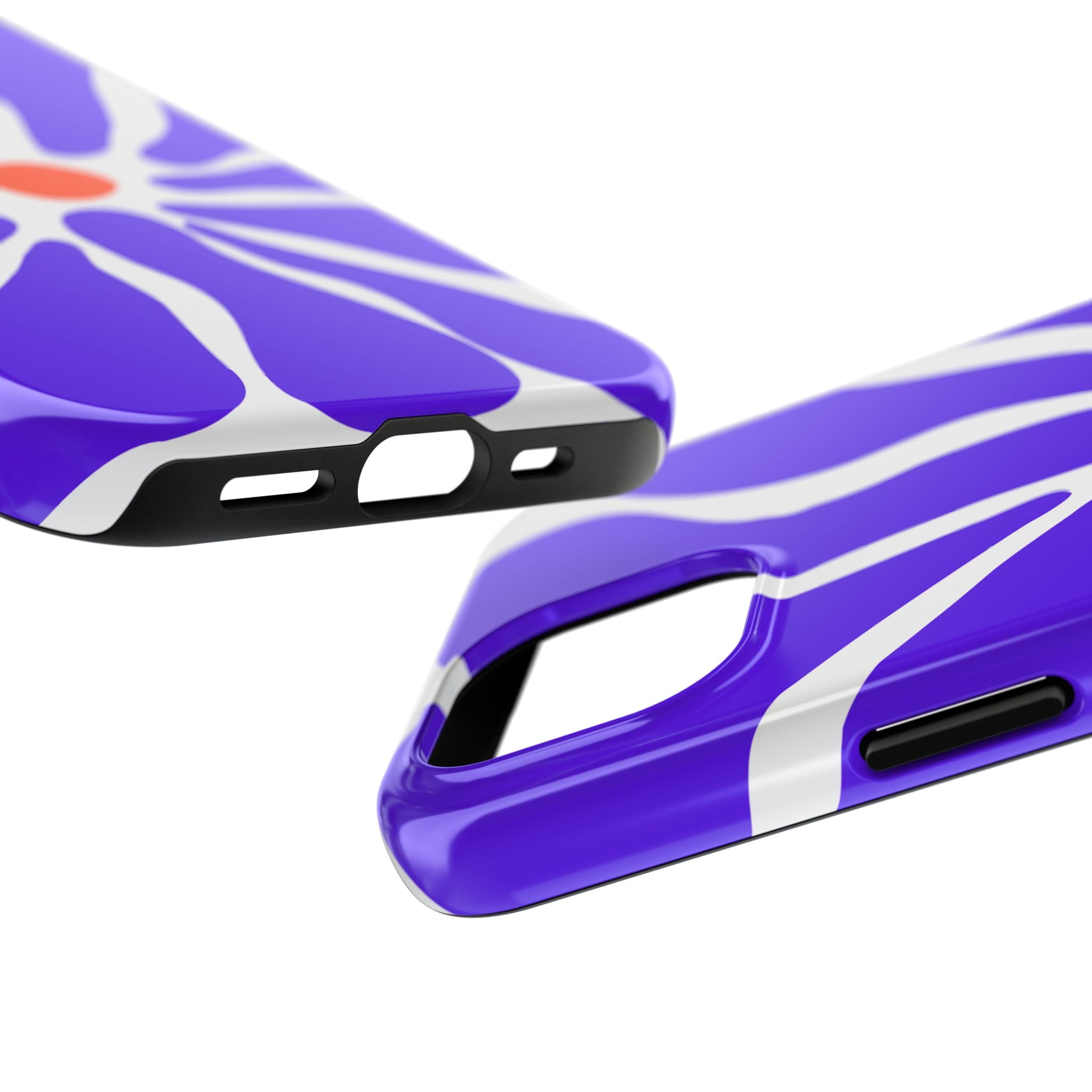 Bold Purple Daisy Tough Phone Case — Protective Floral iPhone Cover