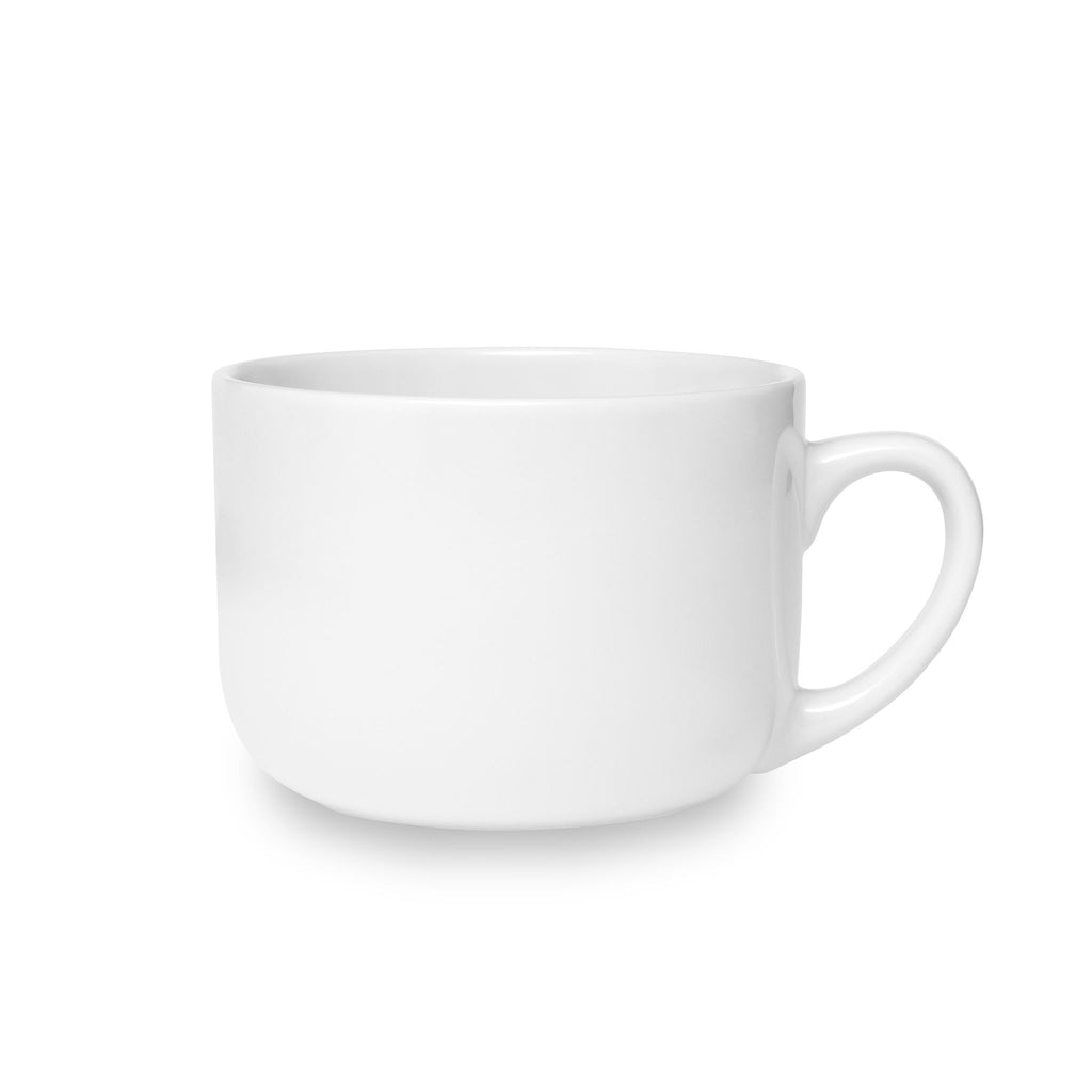 White Ceramic Latte Mug, 25oz