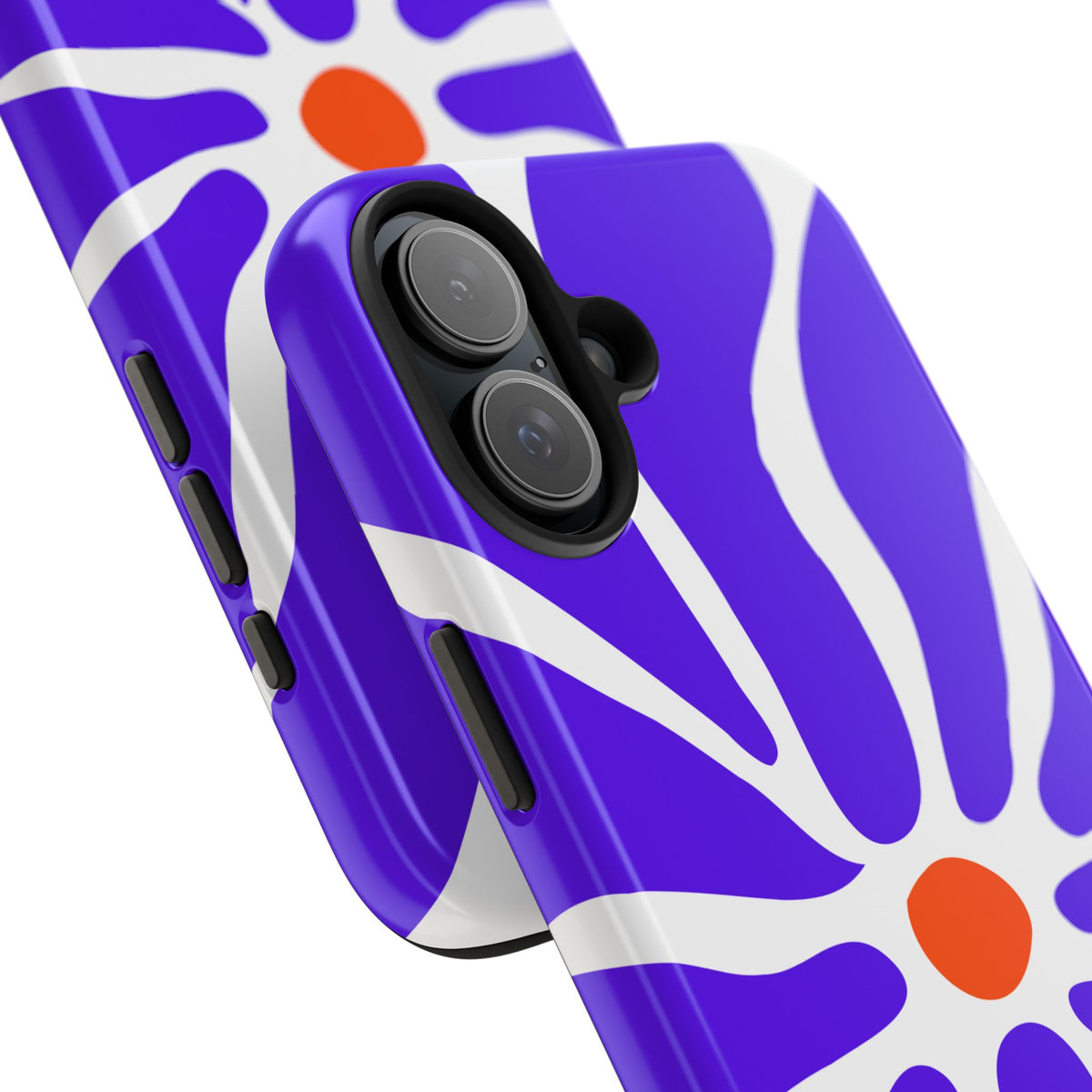 Bold Purple Daisy Tough Phone Case — Protective Floral iPhone Cover