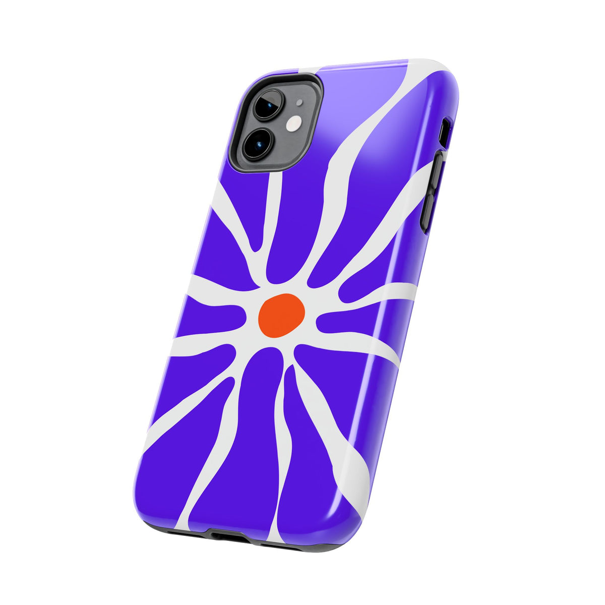 Bold Purple Daisy Tough Phone Case — Protective Floral iPhone Cover