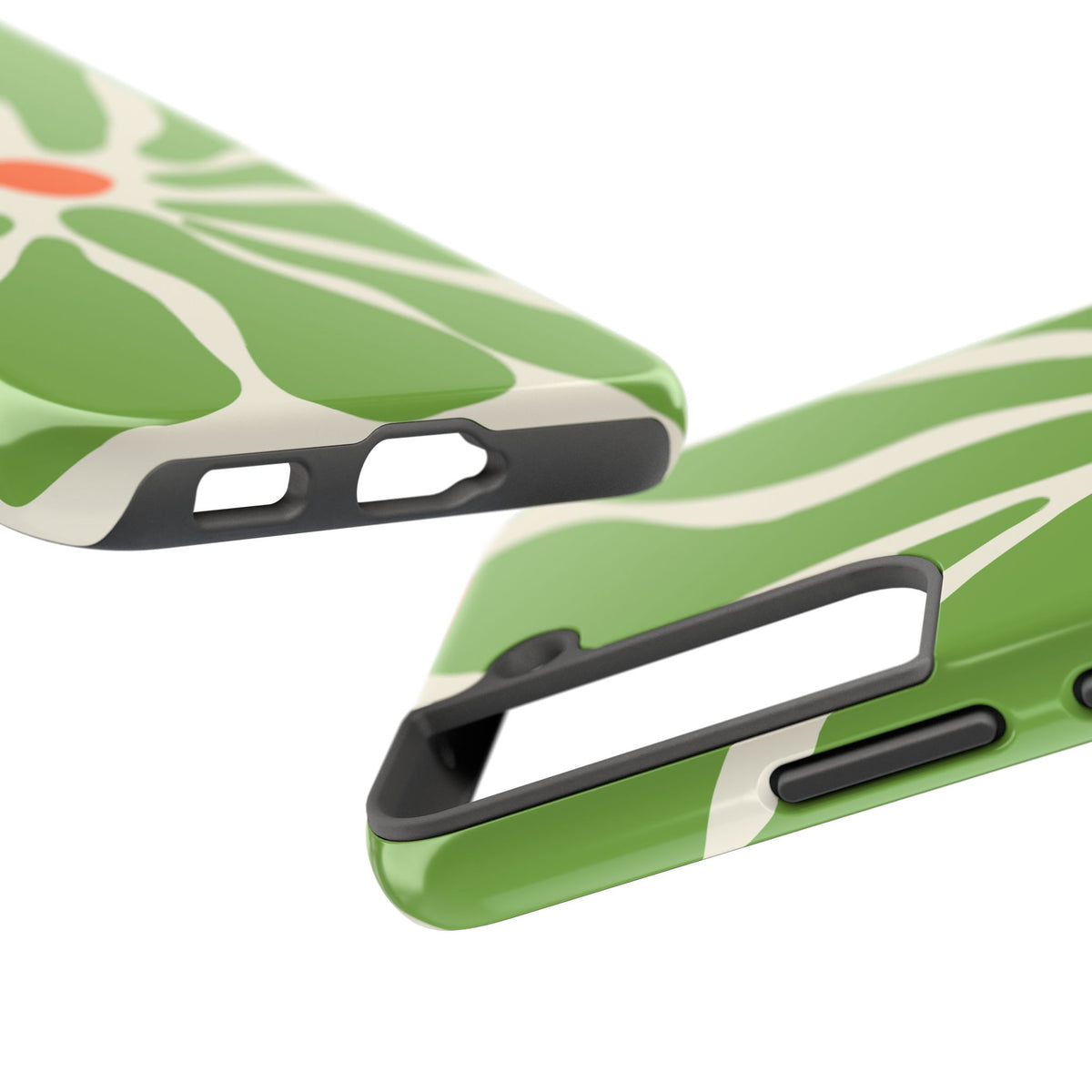 Green Daisy Tough Phone Case — Floral Protective Phone Cover