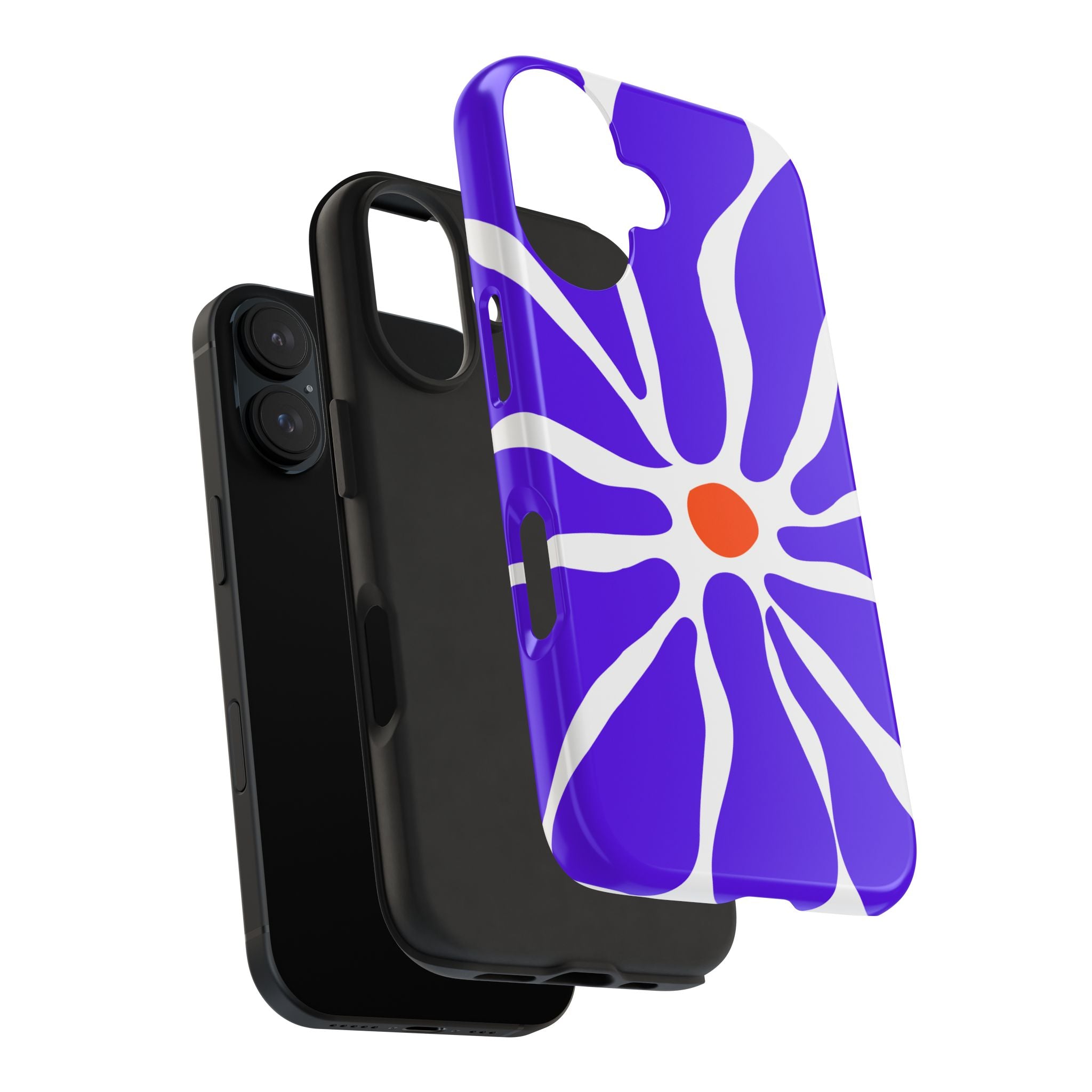 Bold Purple Daisy Tough Phone Case — Protective Floral iPhone Cover